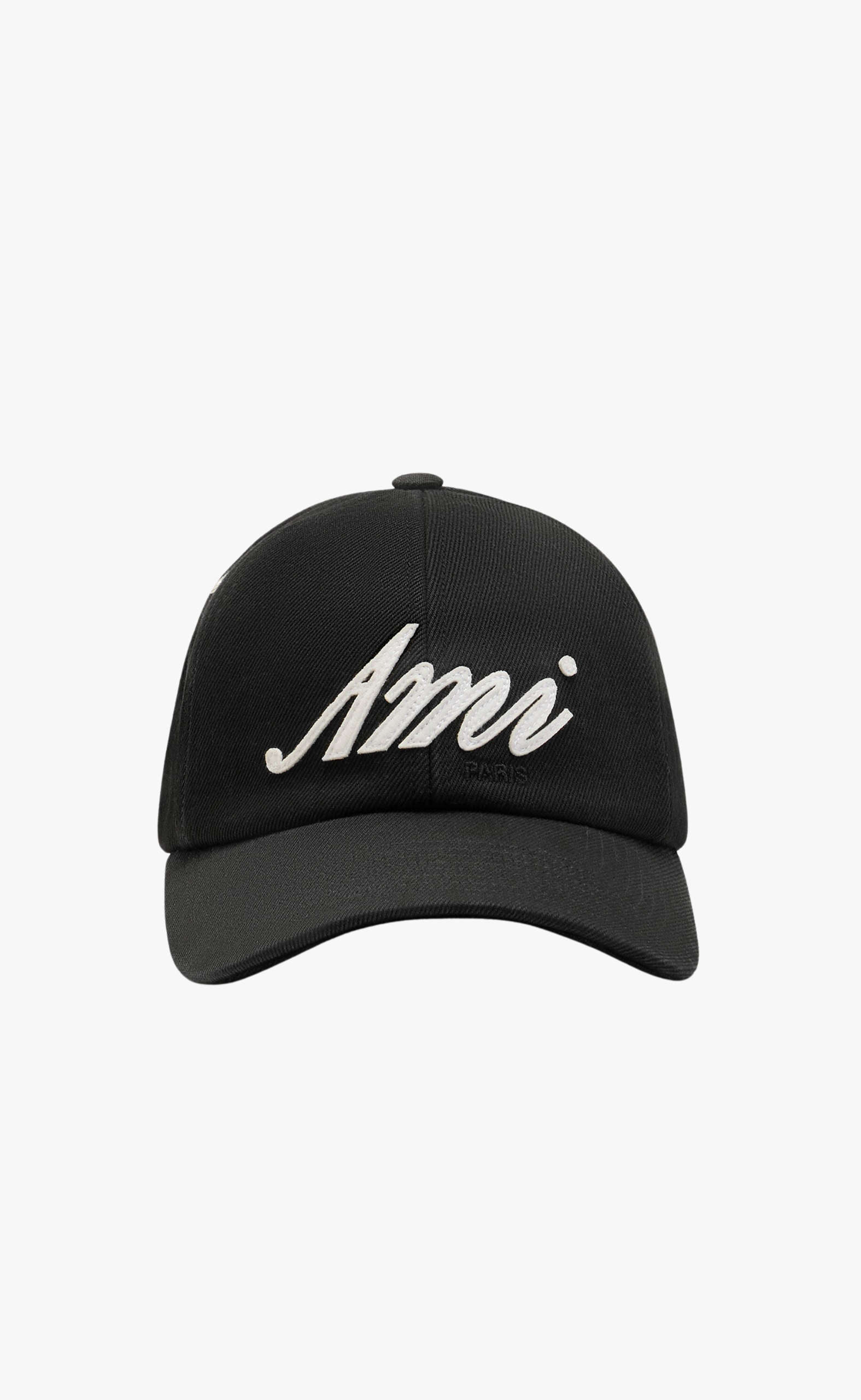 AMI PARIS FELT PATCH BLACK HAT