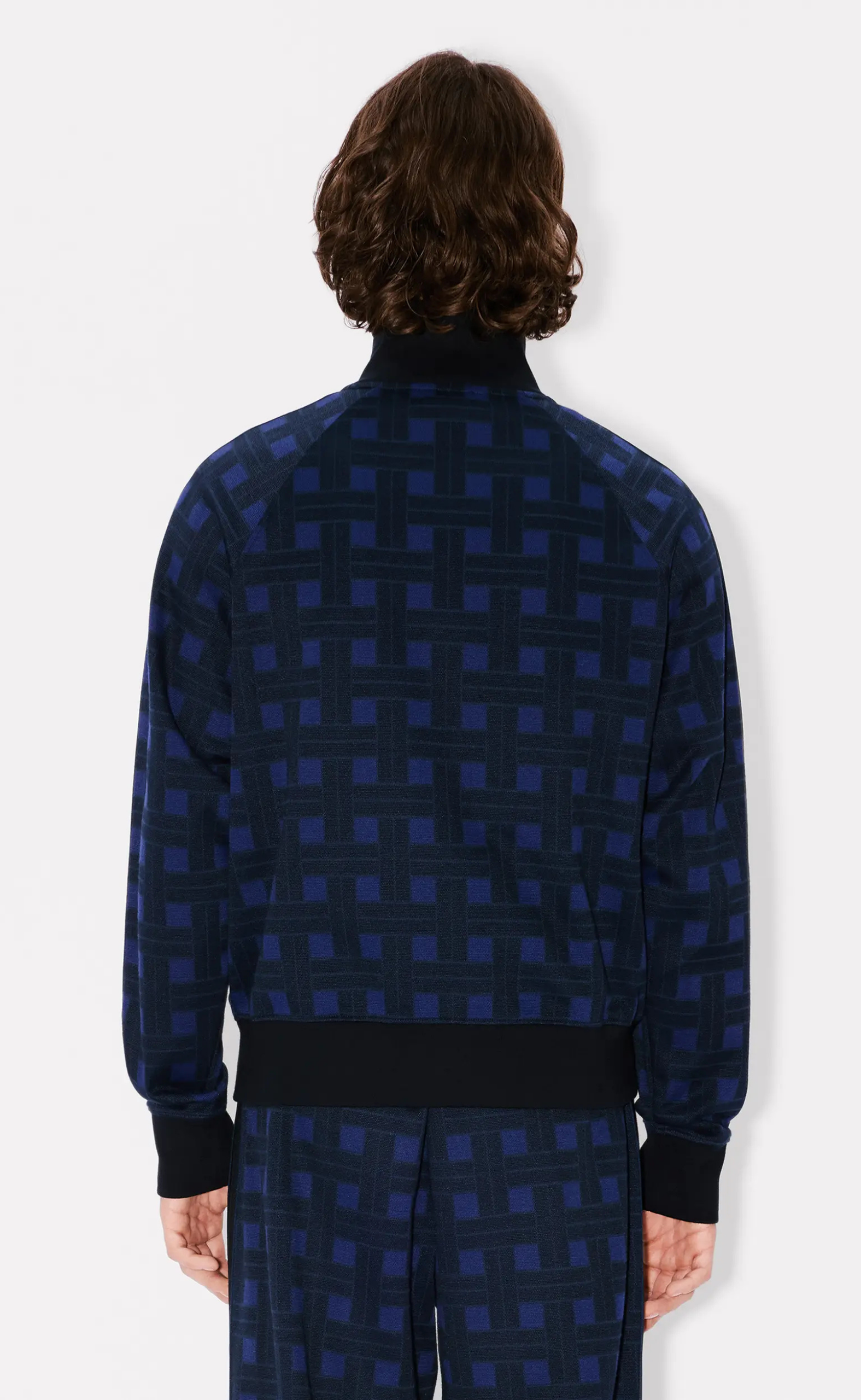 KENZO WEAVE BLUE BLACK JACKET