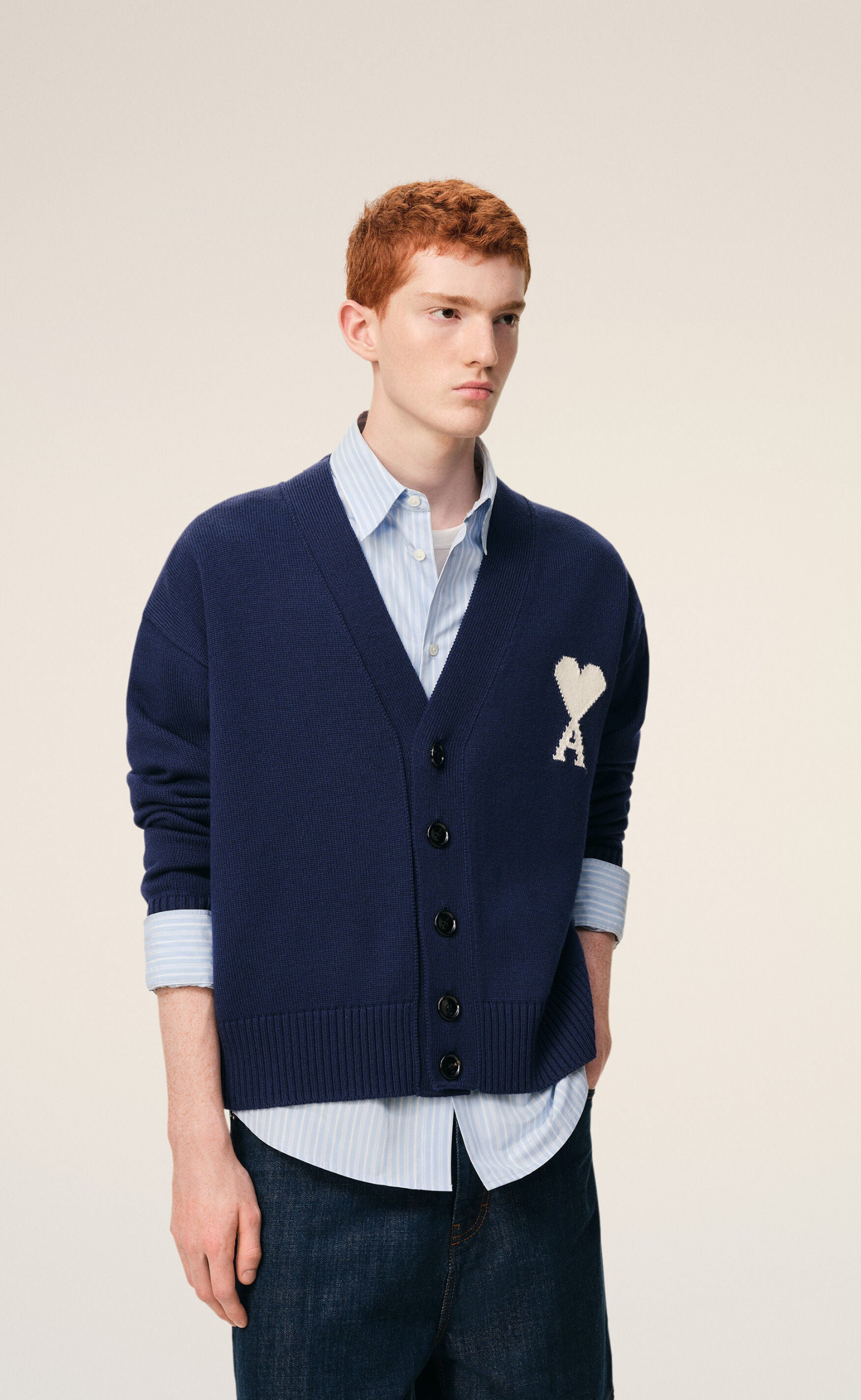 WOOL AMI DE COEUR INK CARDIGAN