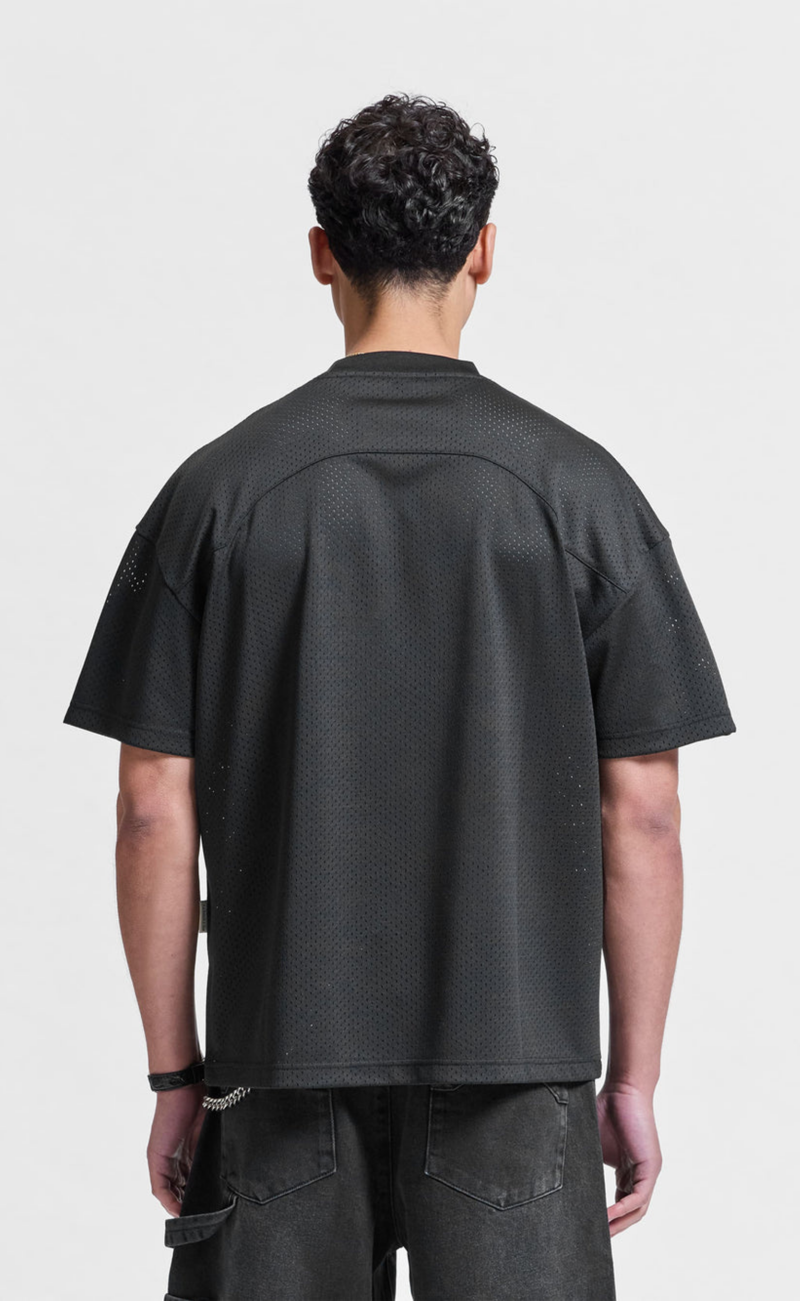 NOTRE DAME MESH BLACK T-SHIRT