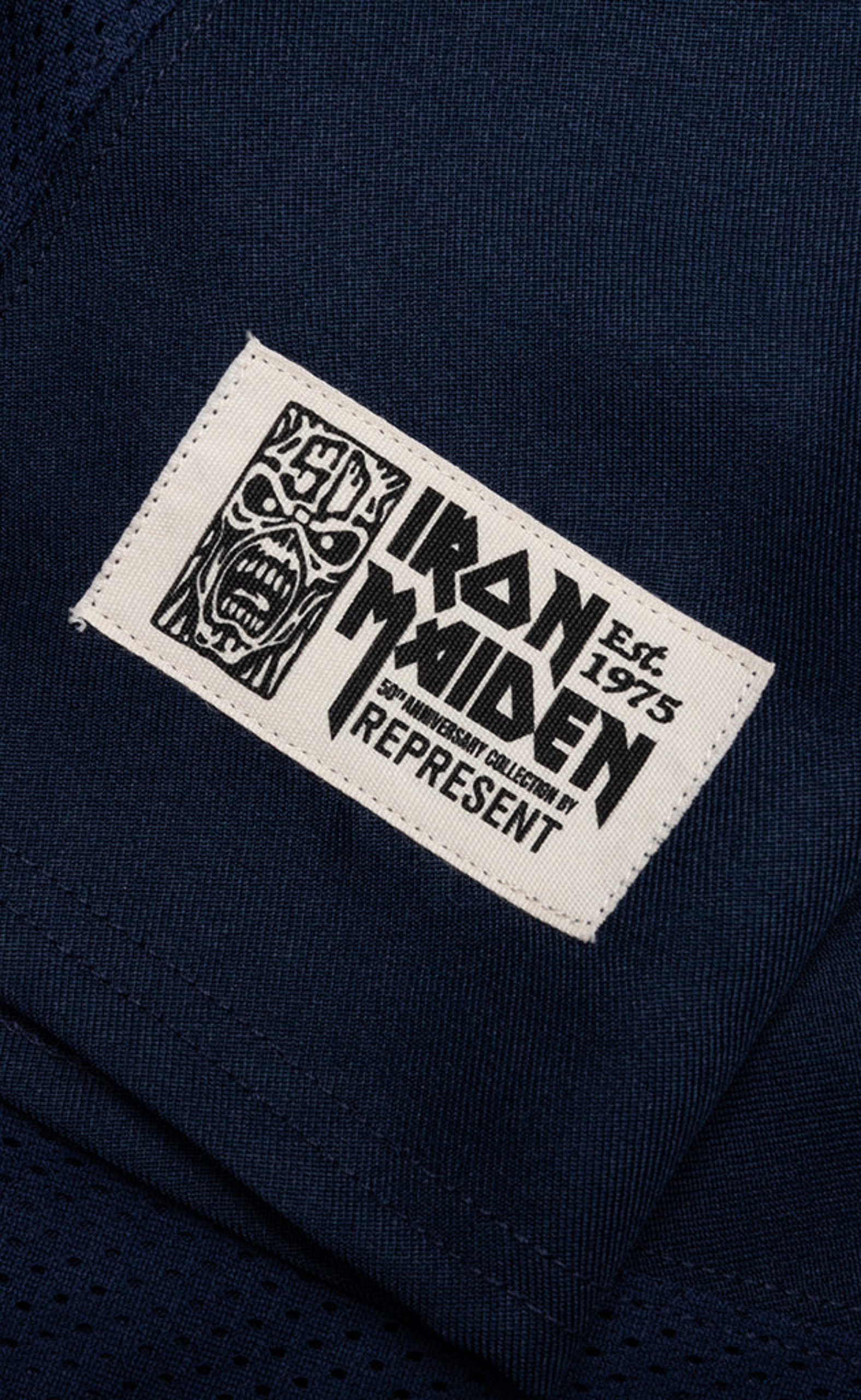 IRON MAIDEN ANNIVERSARY JERSEY MID BLUE T-SHIRT