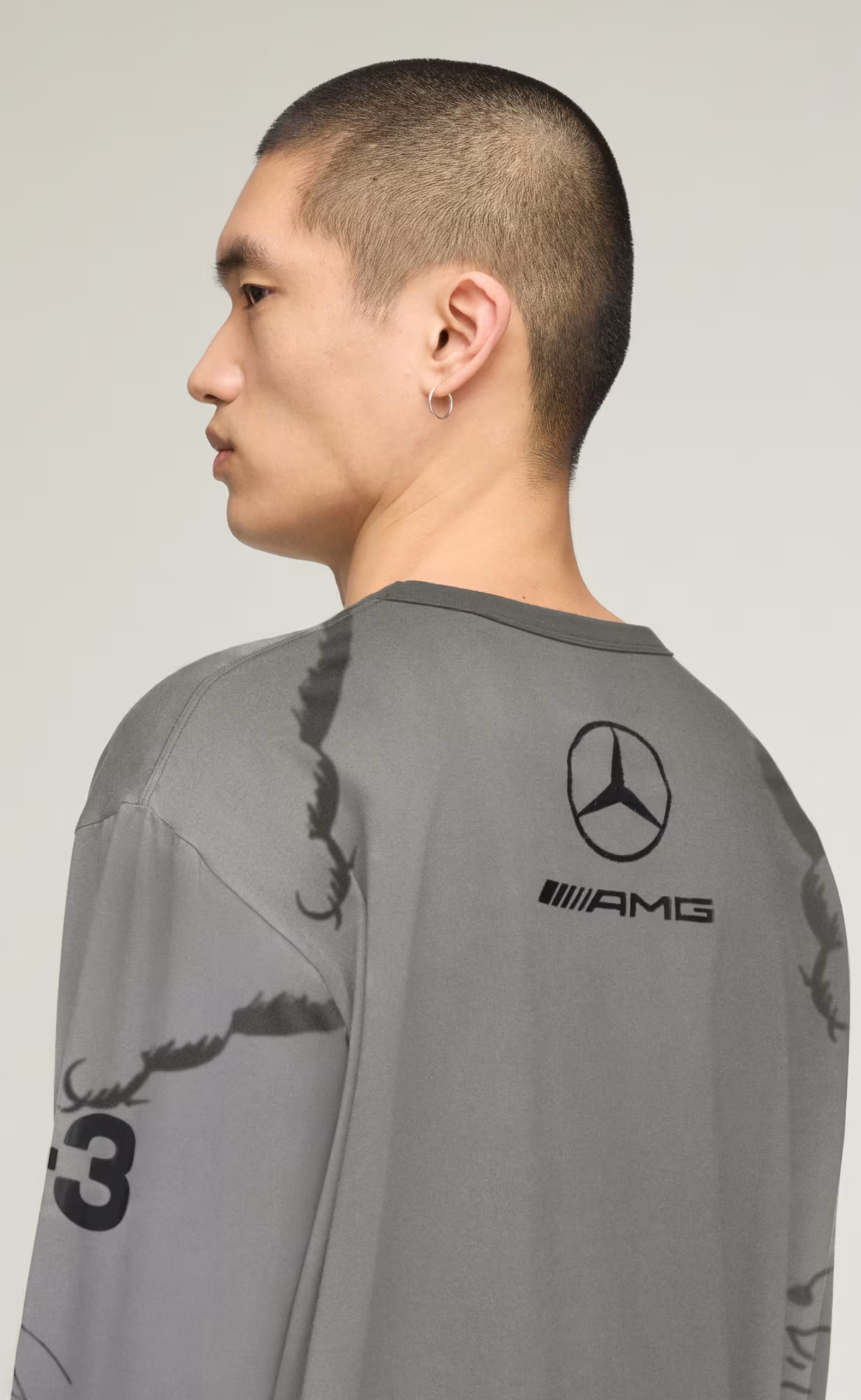 F1 MERCEDES WOLF BLACK GREY LONGSLEEVE