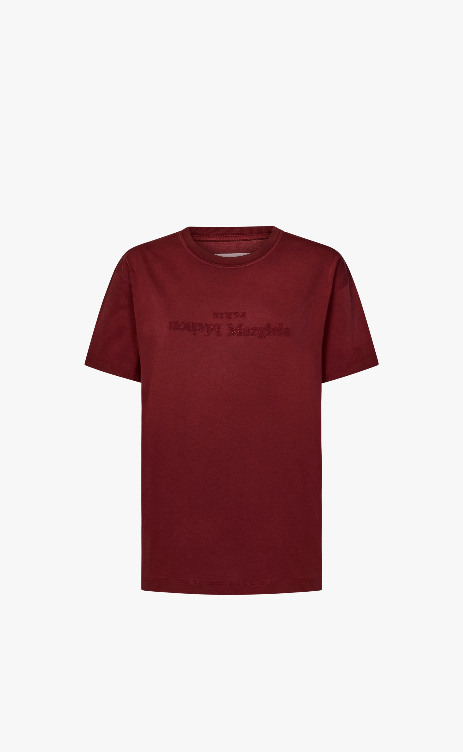 REVERSE LOGO BURGUNDY T-SHIRT