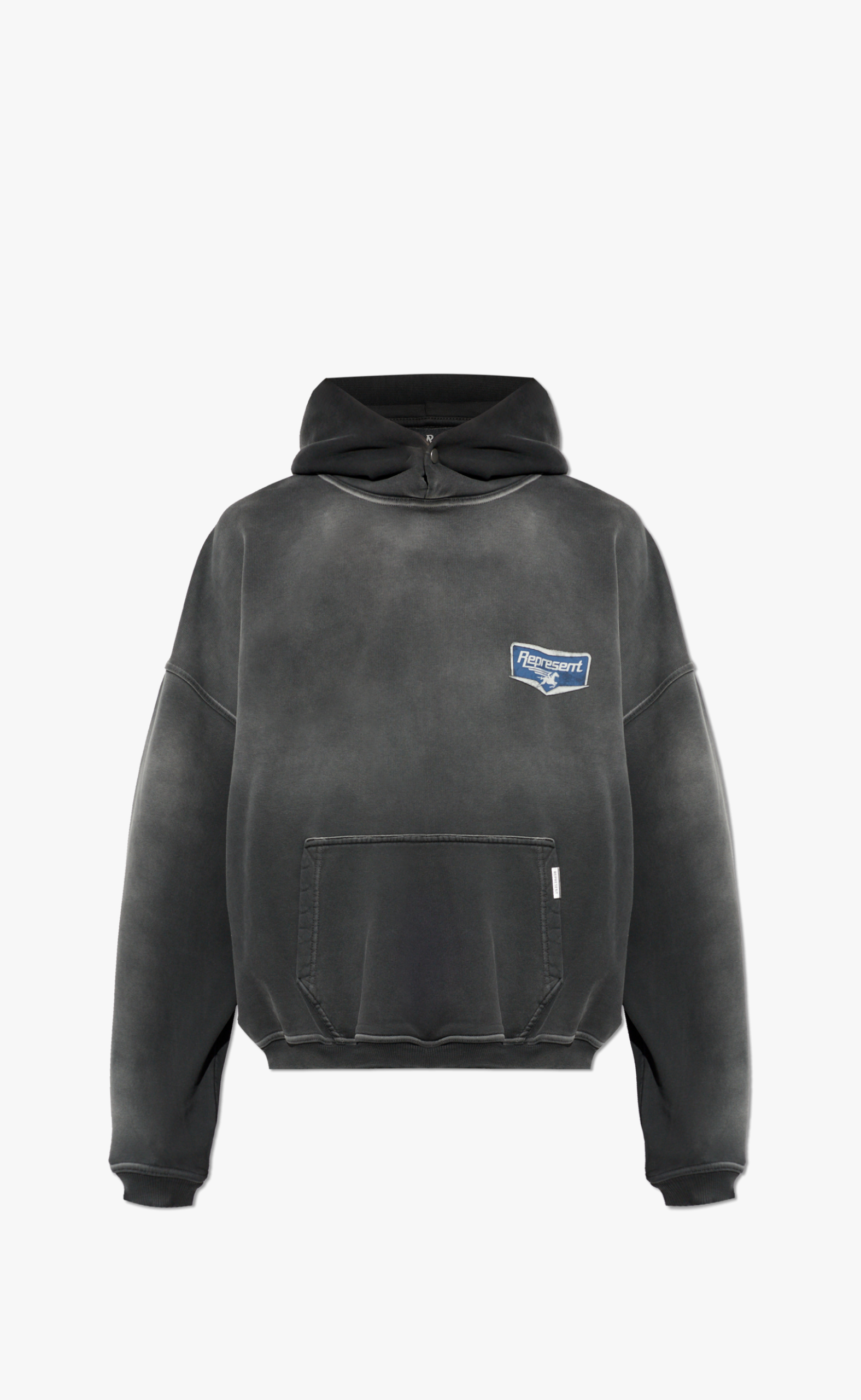 NOTHING FASTER STAINED BLACK HOODIE