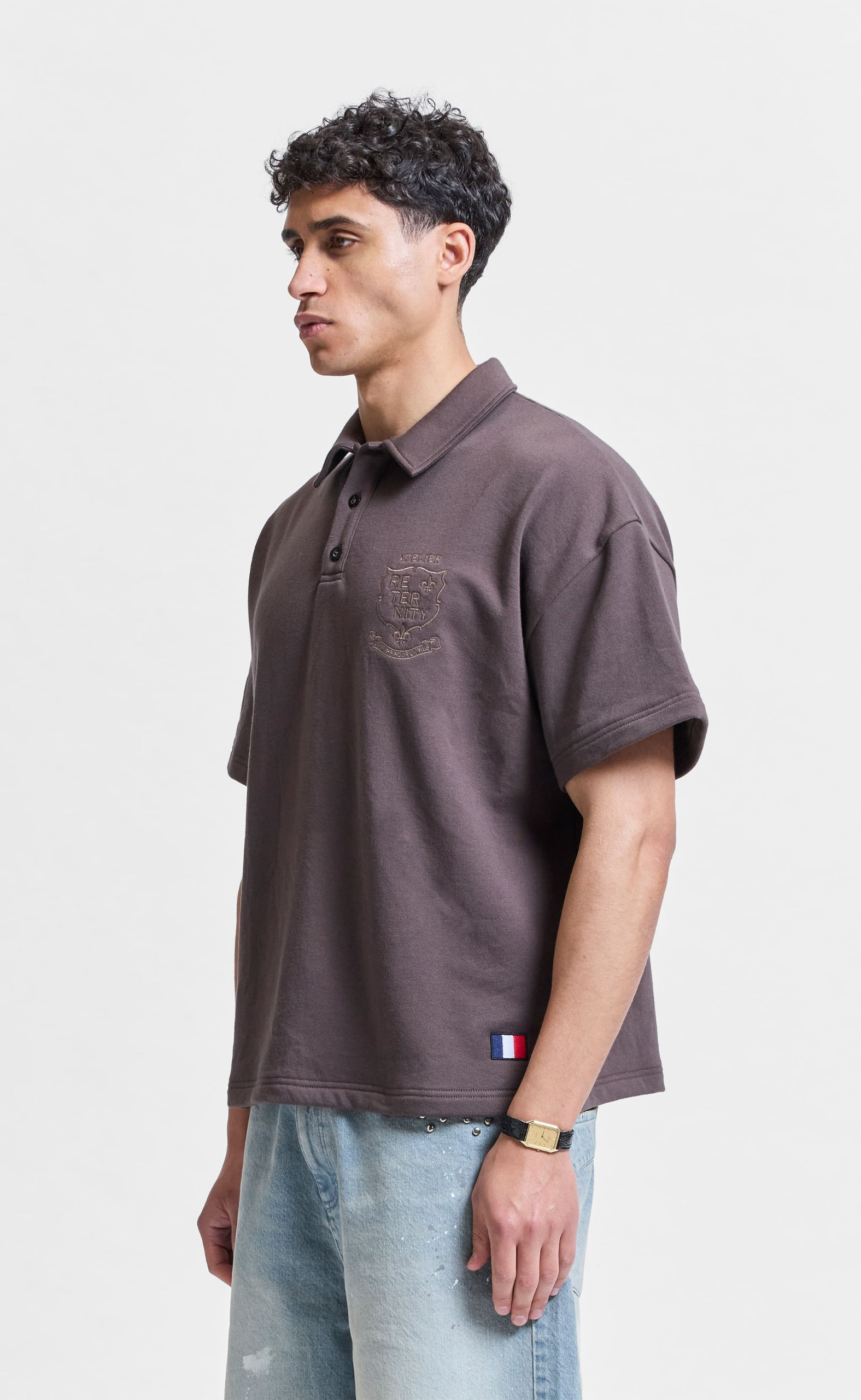 L ATELIER DE LA RUE POLO BROWN T-SHIRT