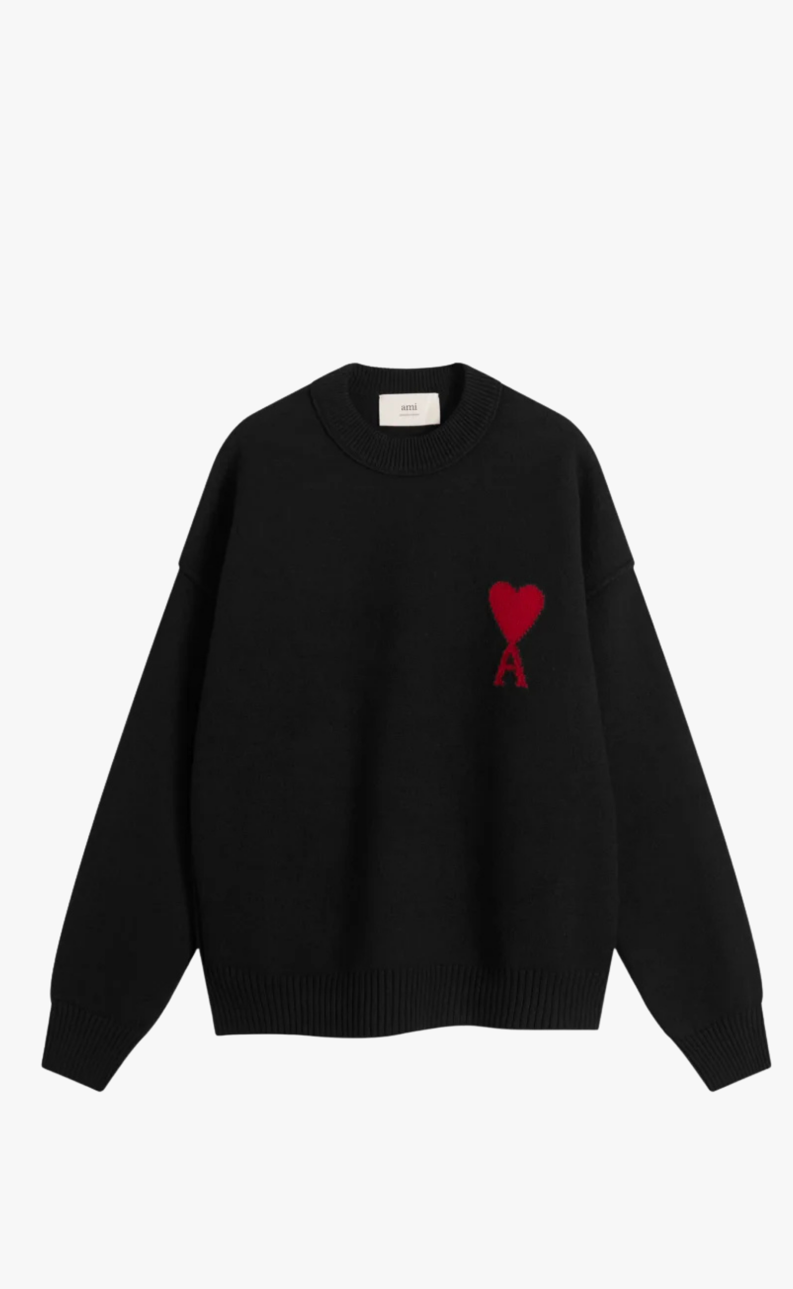 AMI DE COEUR ROUND NECK WOOL BLACK SWEATER