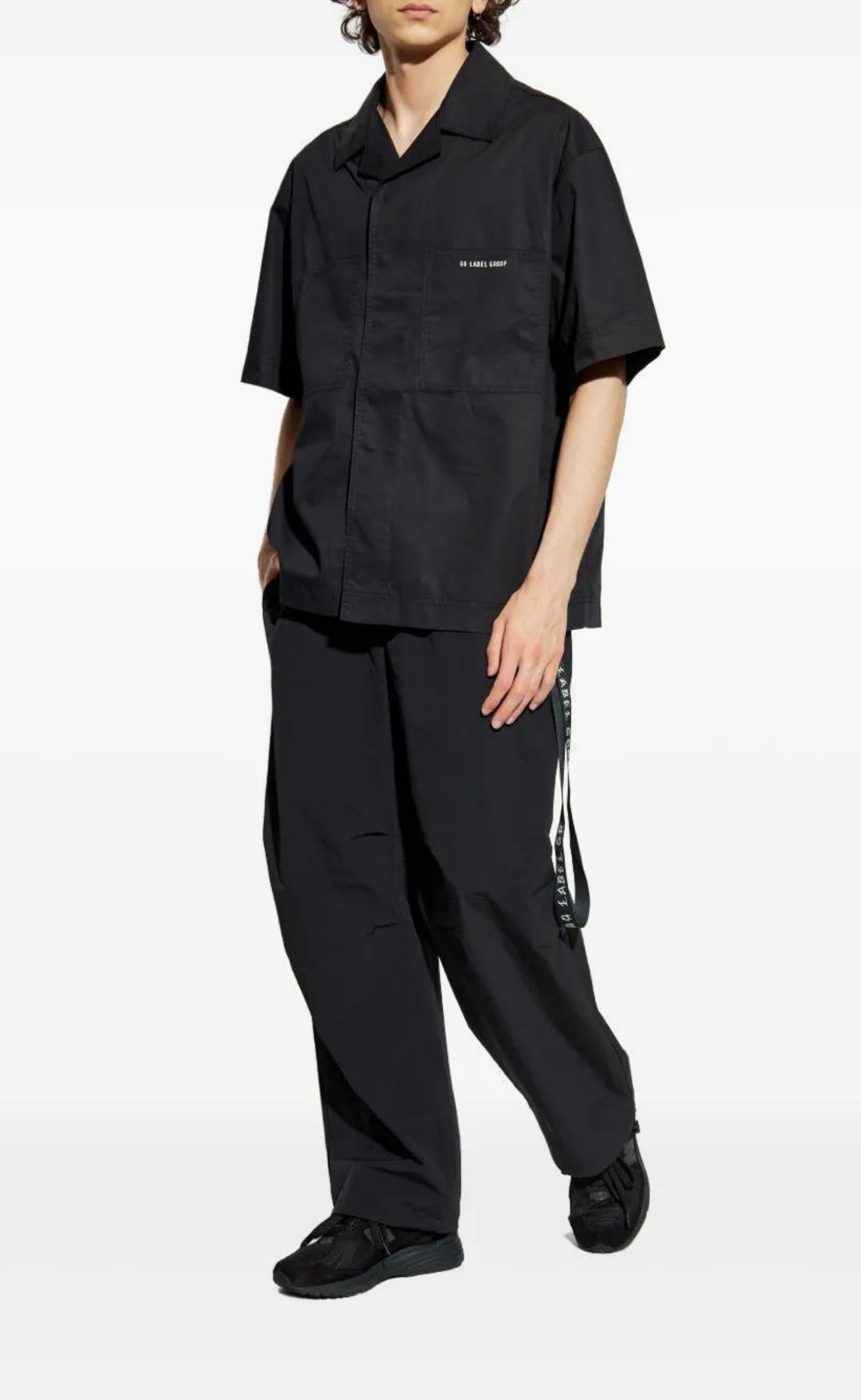 ID DRAWSTRING BLACK SWEATPANTS