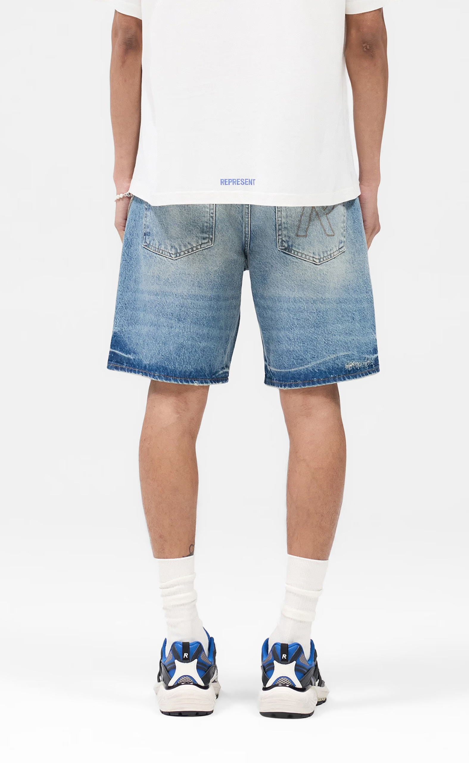 R10T TAILORED DENIM BLUE SHORTS