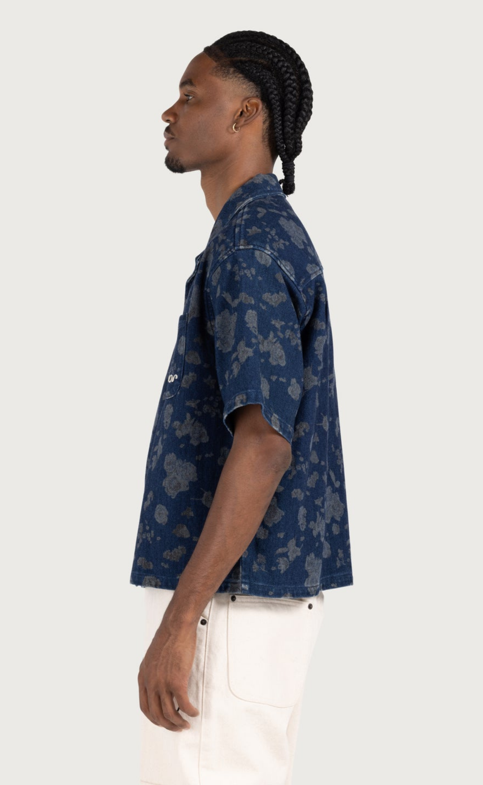 INDIGO FLORAL CAMP BLUE SHIRT