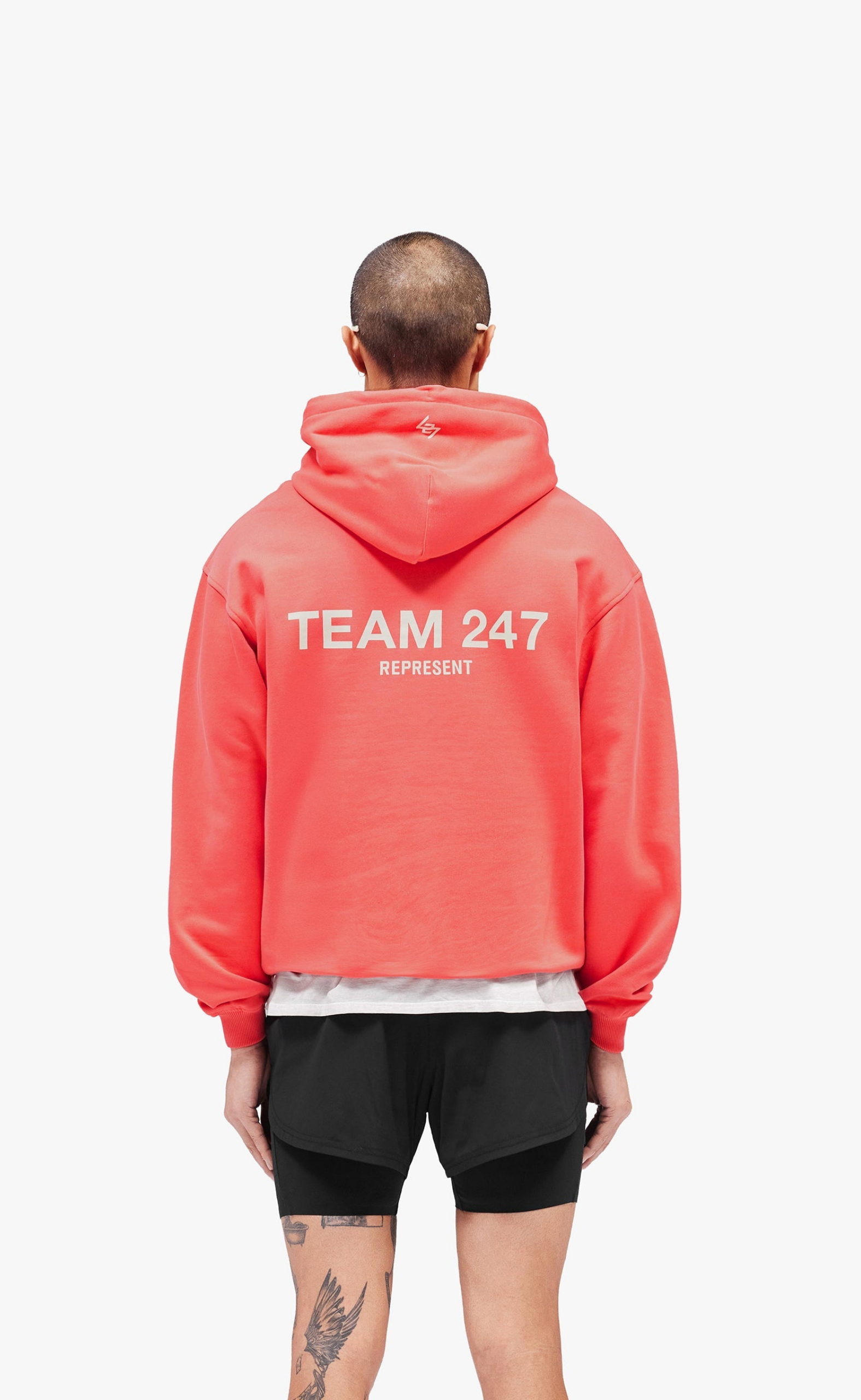 TEAM 247 OVERSIZED RACING RED HOODIE
