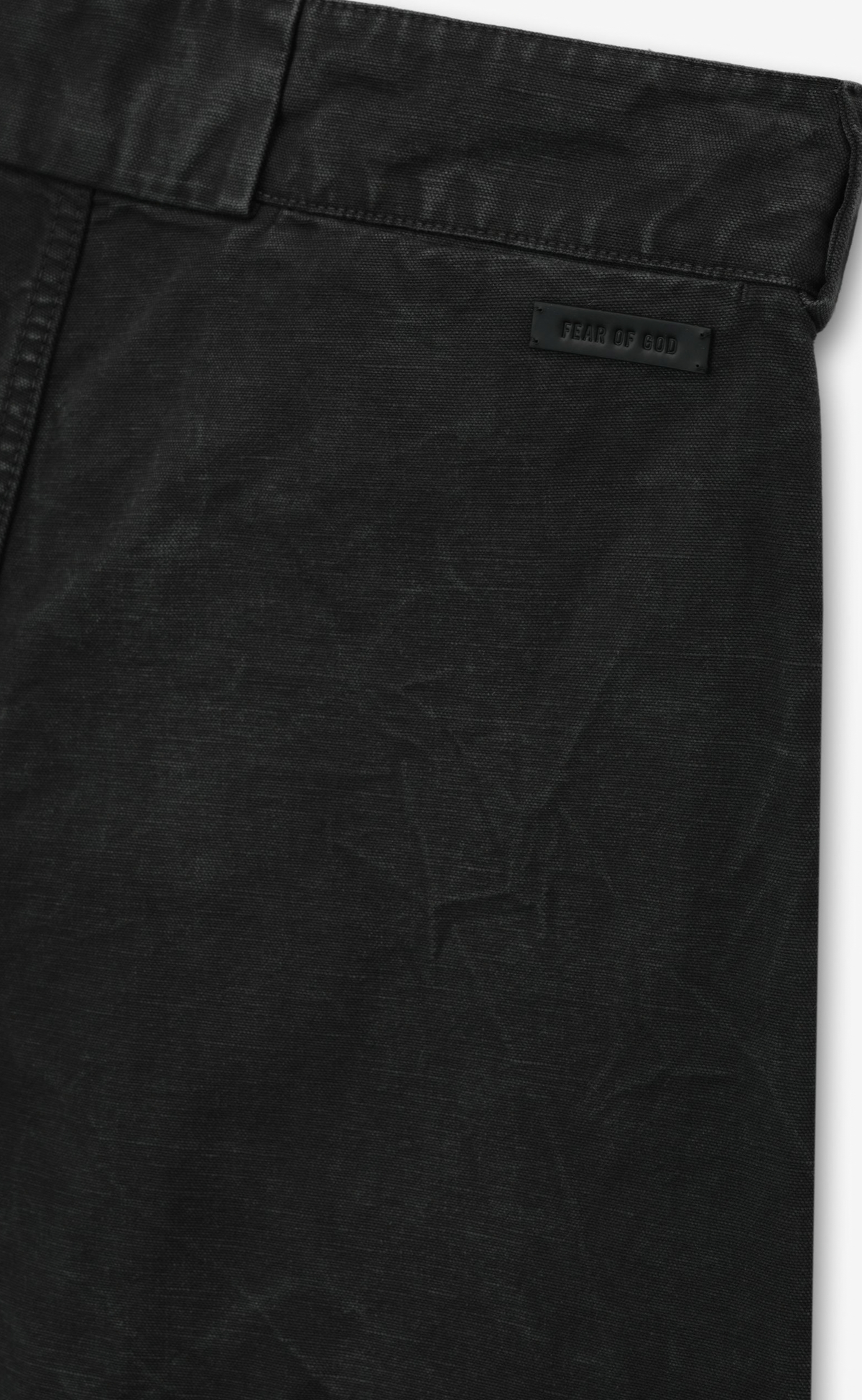 CANVAS UTILITY WASHED BLACK SHORTS