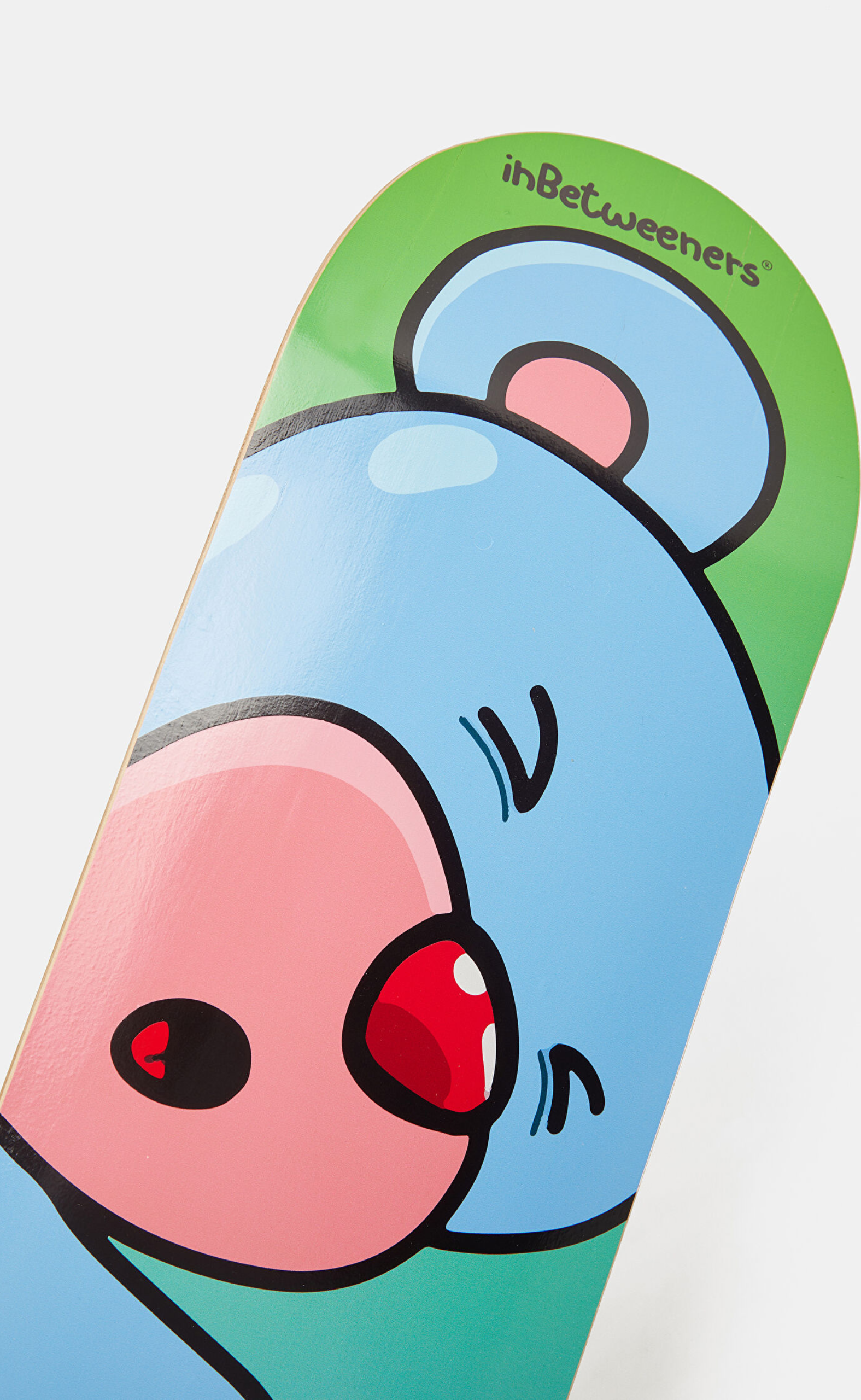 HAMBURGER BEAR GREEN BLUE SKATEBORD DECK