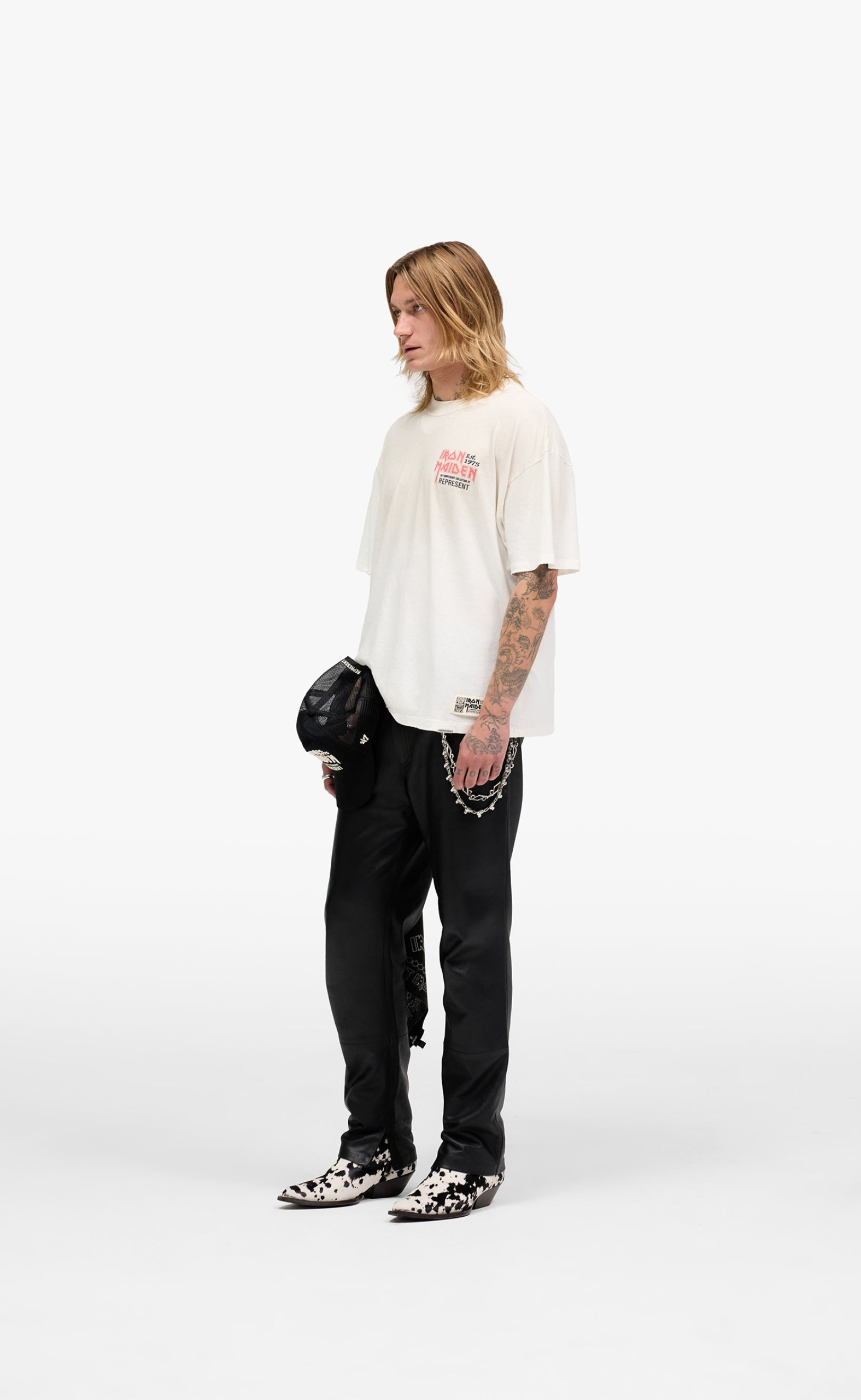 IRON MAIDEN X ANNIVERSARY WASHED ECRU T-SHIRT
