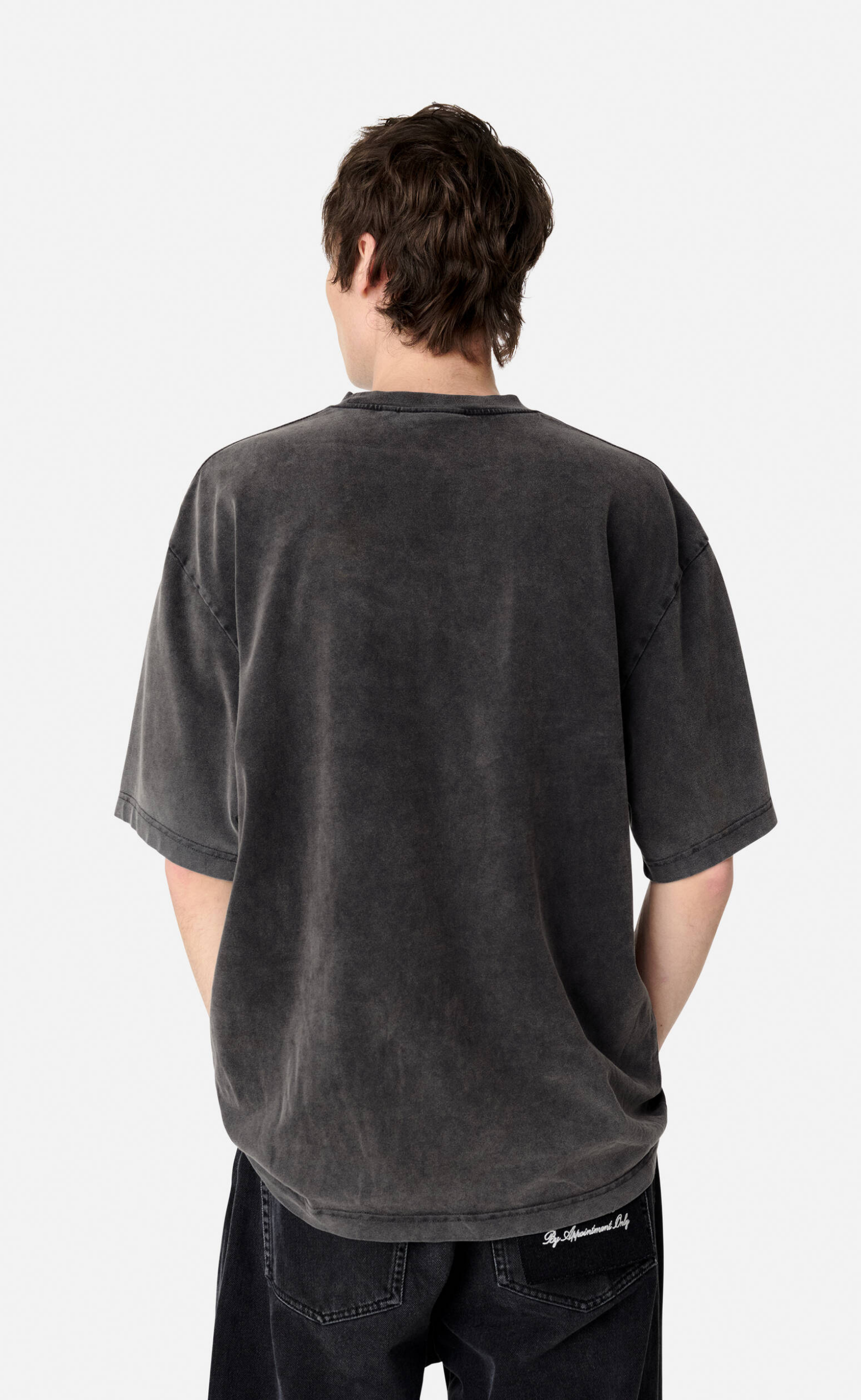 DISTORT WASHED BLACK T-SHIRT