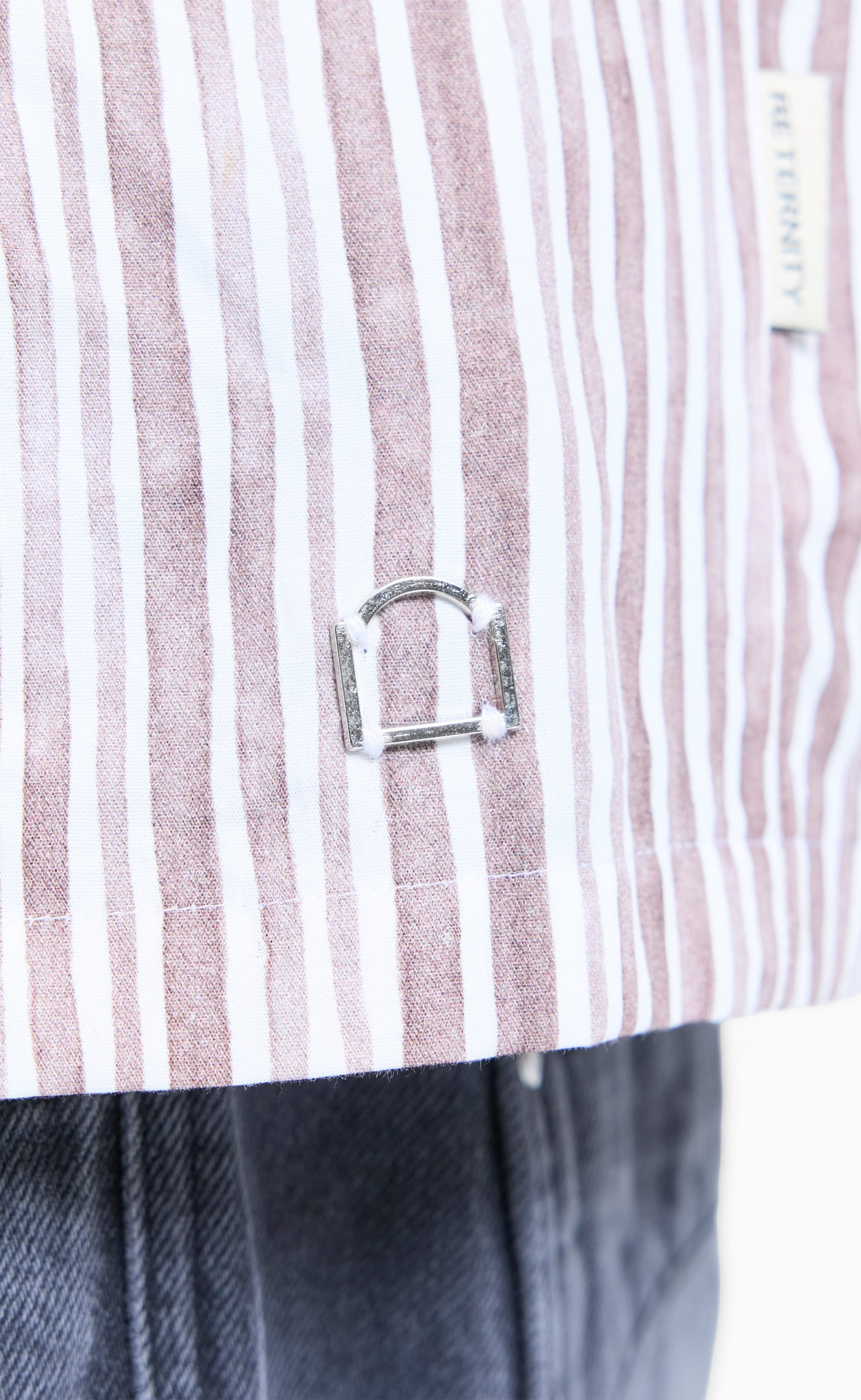 WATERCOLOR SHORT SLEEVE BROWN SHIRT
