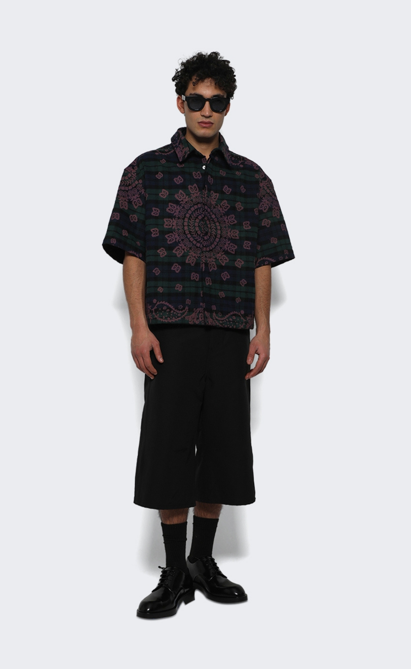 PAISLEY FLANNEL BOXY MULTI PURPLE SHIRT