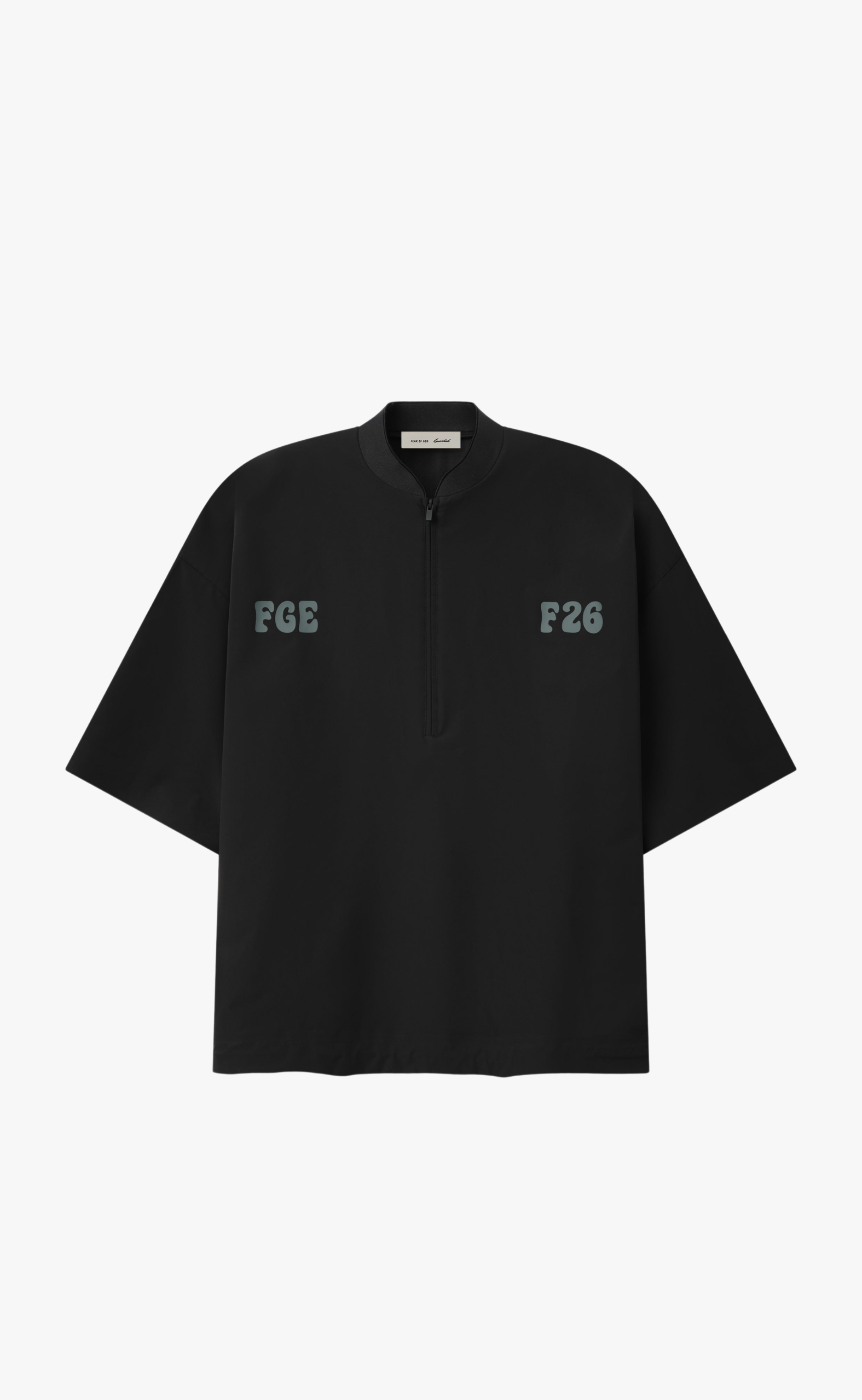 HALF ZIP BASEBALL VINTAGE BLACK T-SHIRT