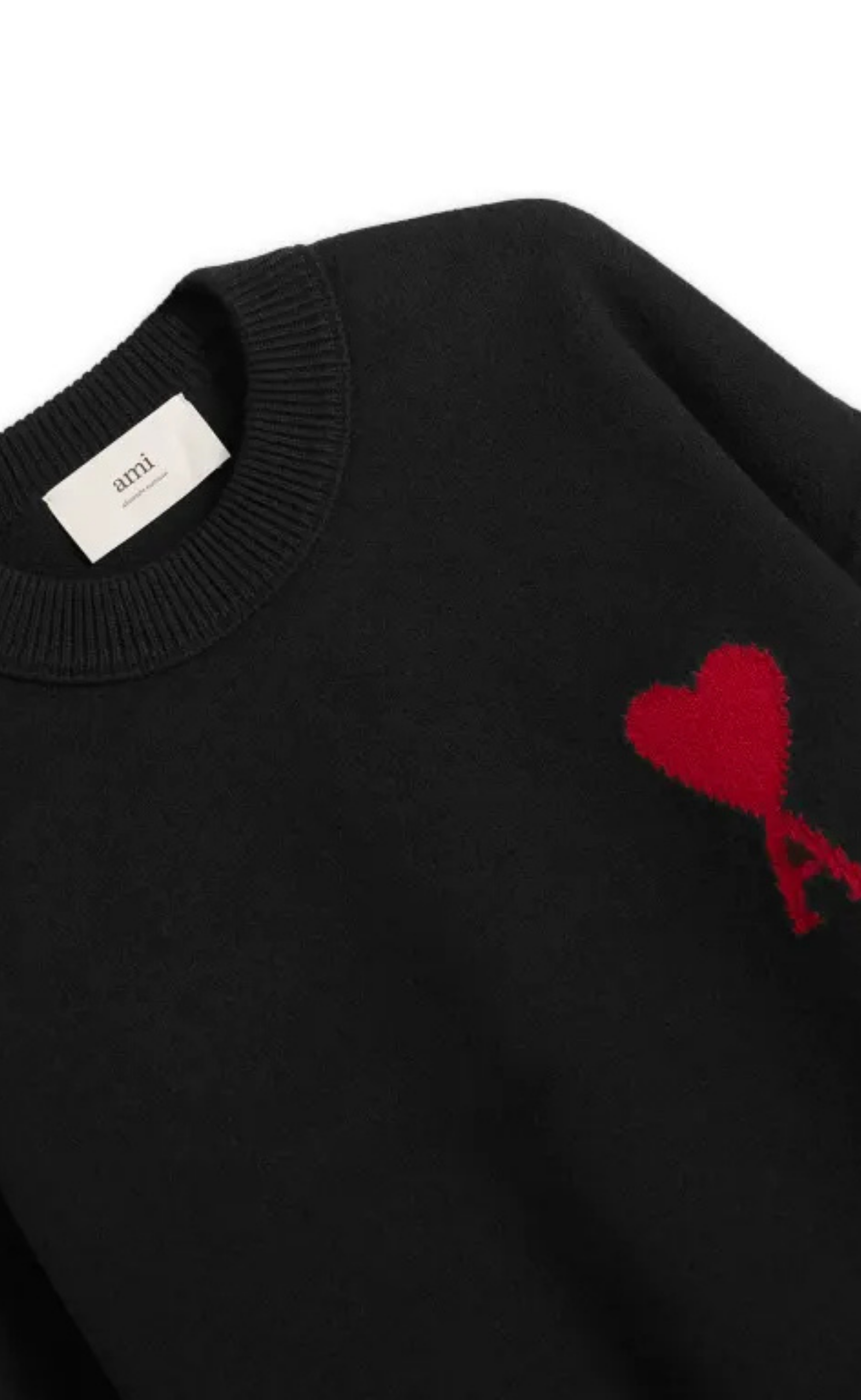 AMI DE COEUR ROUND NECK WOOL BLACK SWEATER