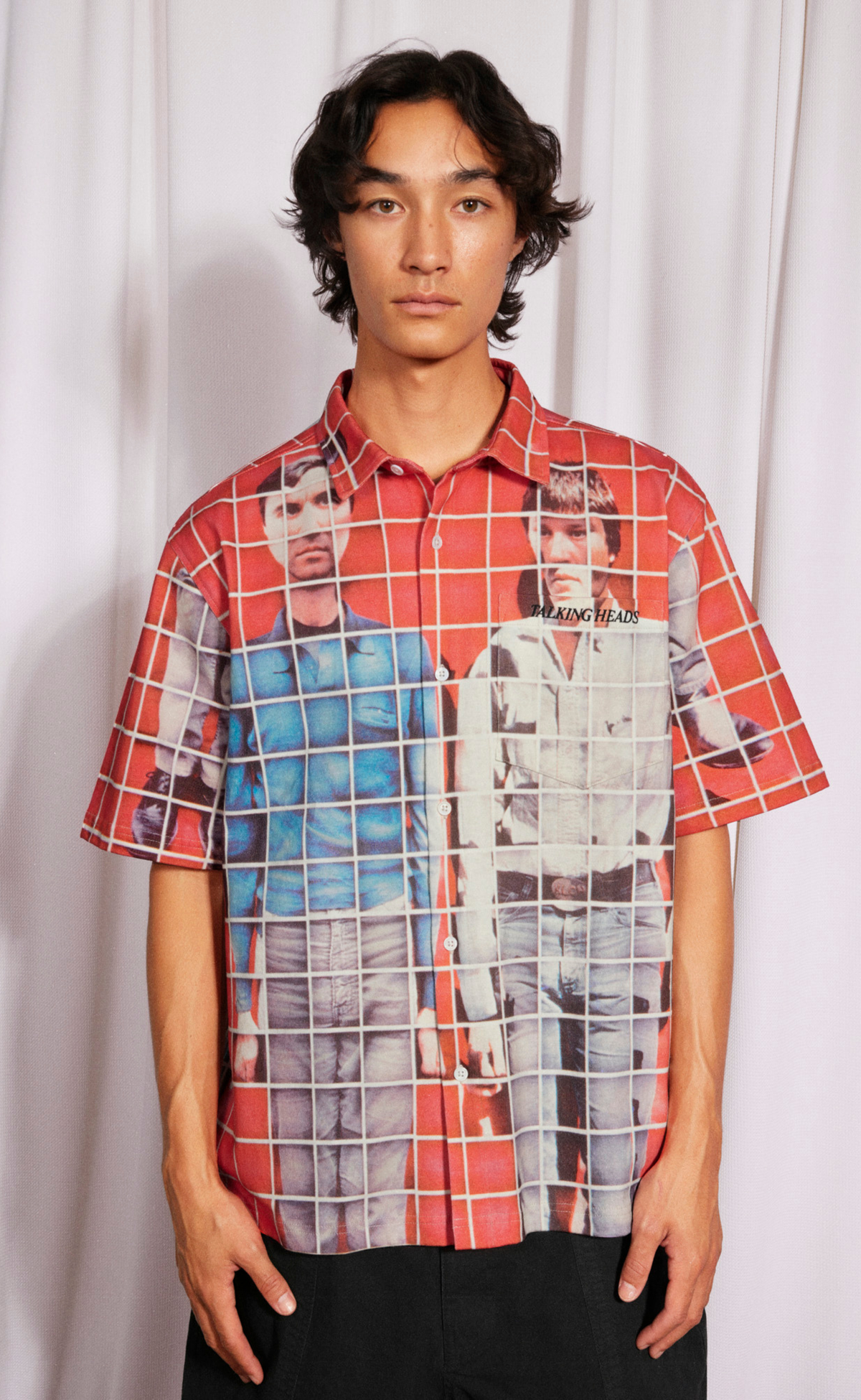 FOOD BUTTON UP RED SHIRT