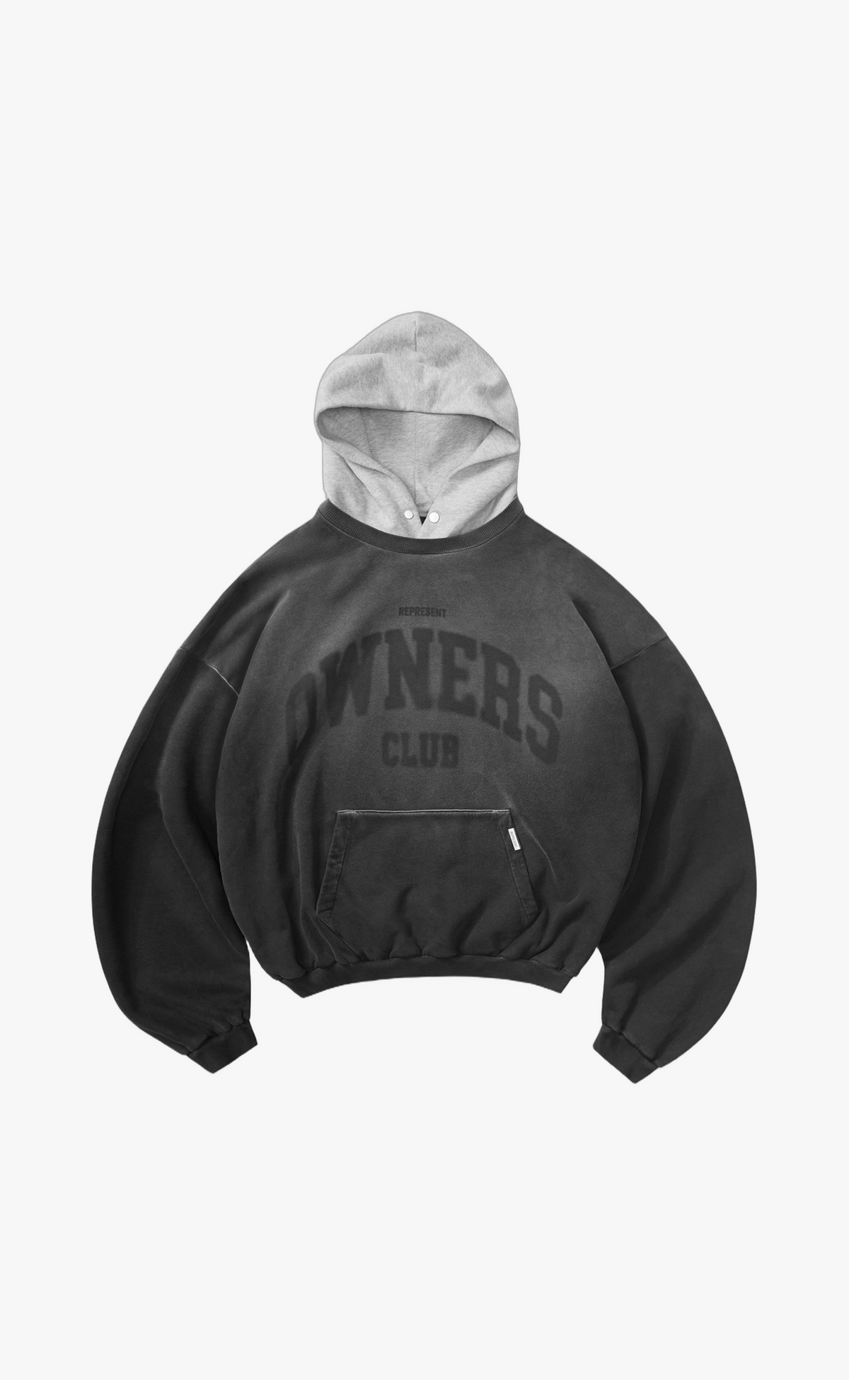 OWNERS CONTRAST VINTAGE BLACK HOODIE