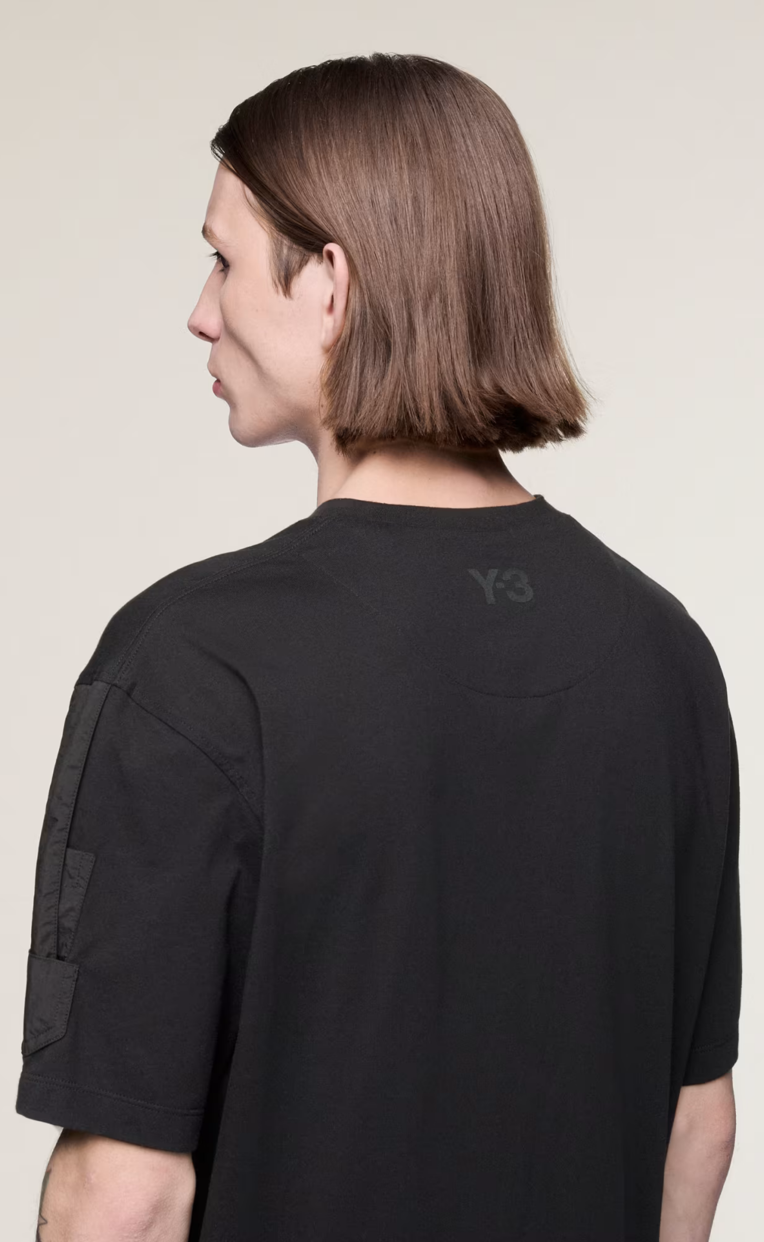 Y-3 UTILITY SHORT SLEEVE BLACK T-SHIRT