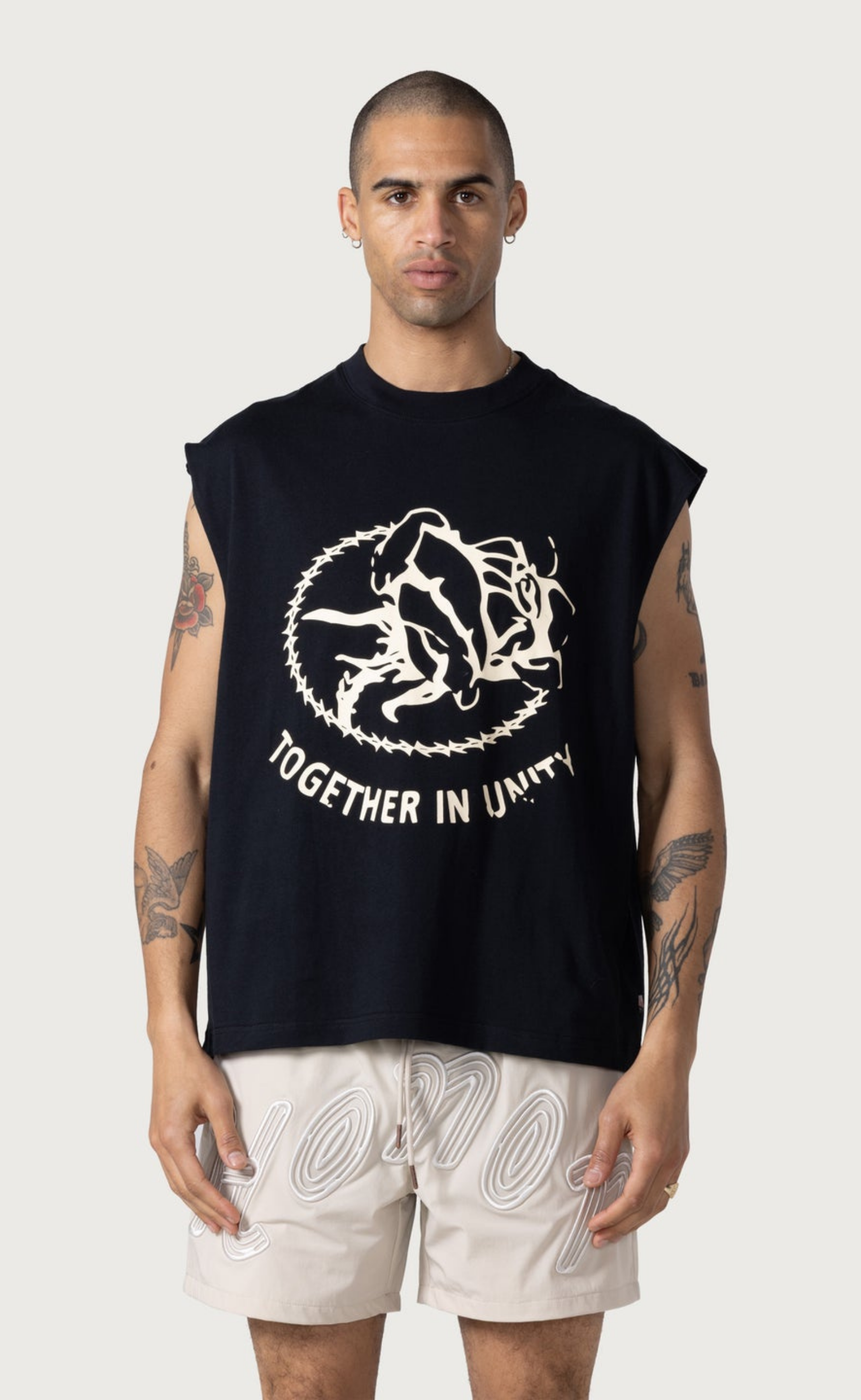 UNITY MUSCLE SLEEVELESS BLACK T-SHIRT