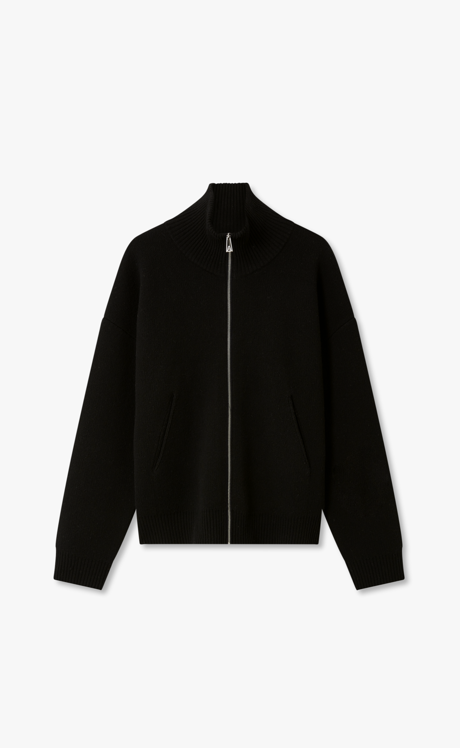 CORE ZIP-UP BLACK SWEATER