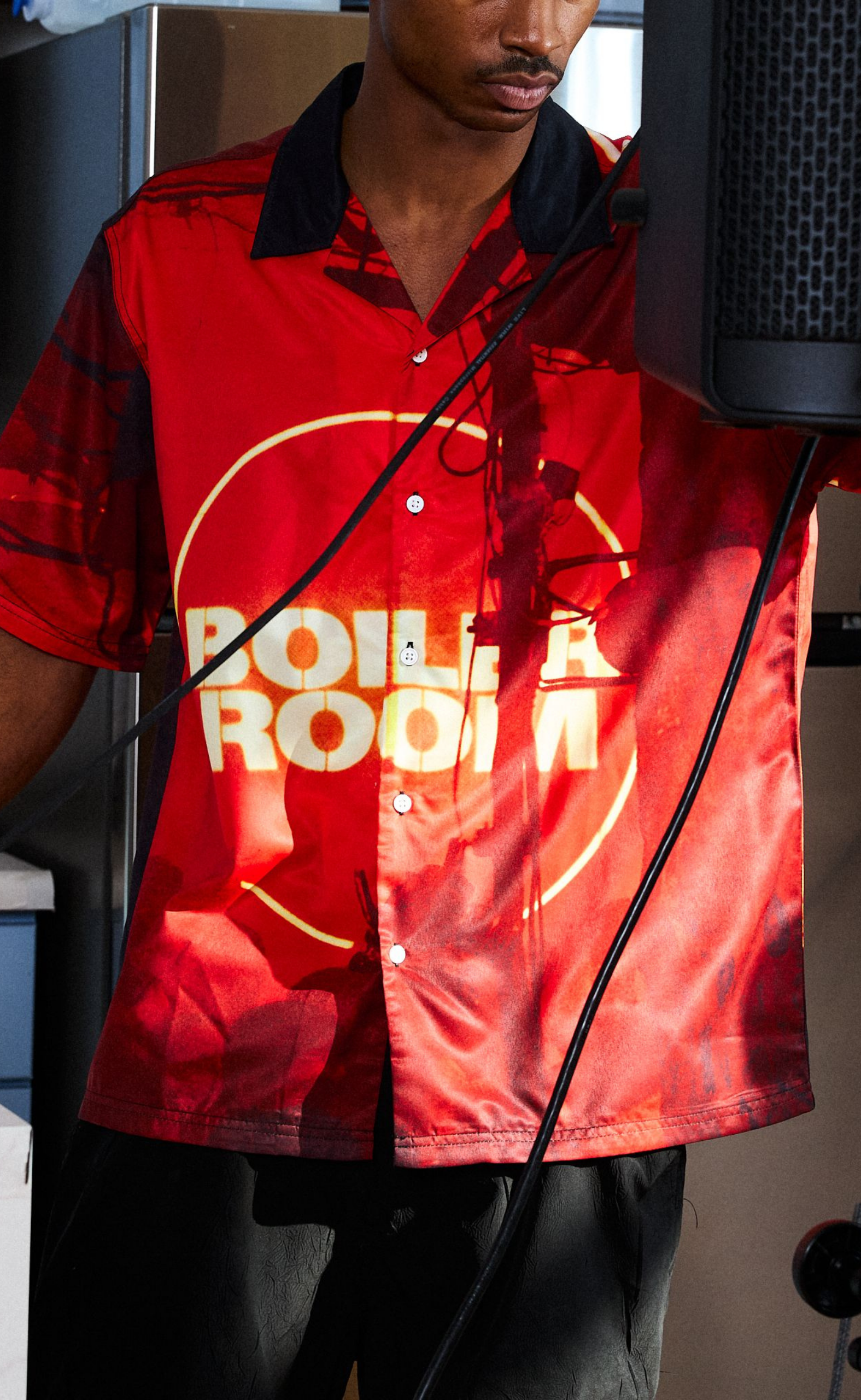 VENUE BUTTON UP RED SHIRT