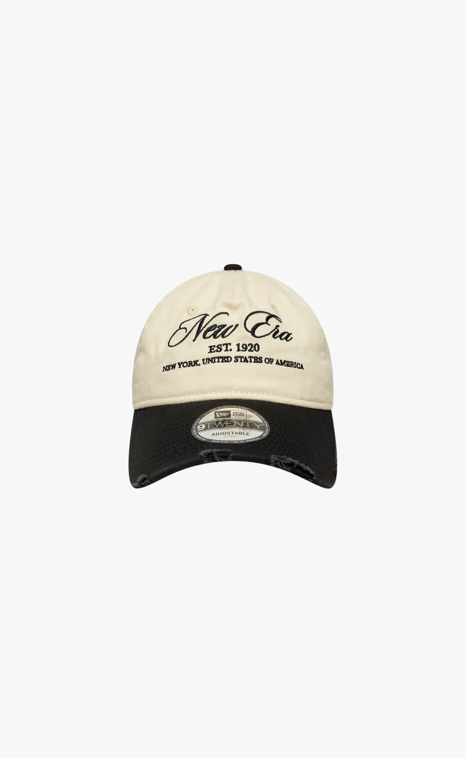 NEW ERA WASH DISTRESS 9TWENTY CREAM BEIGE HAT