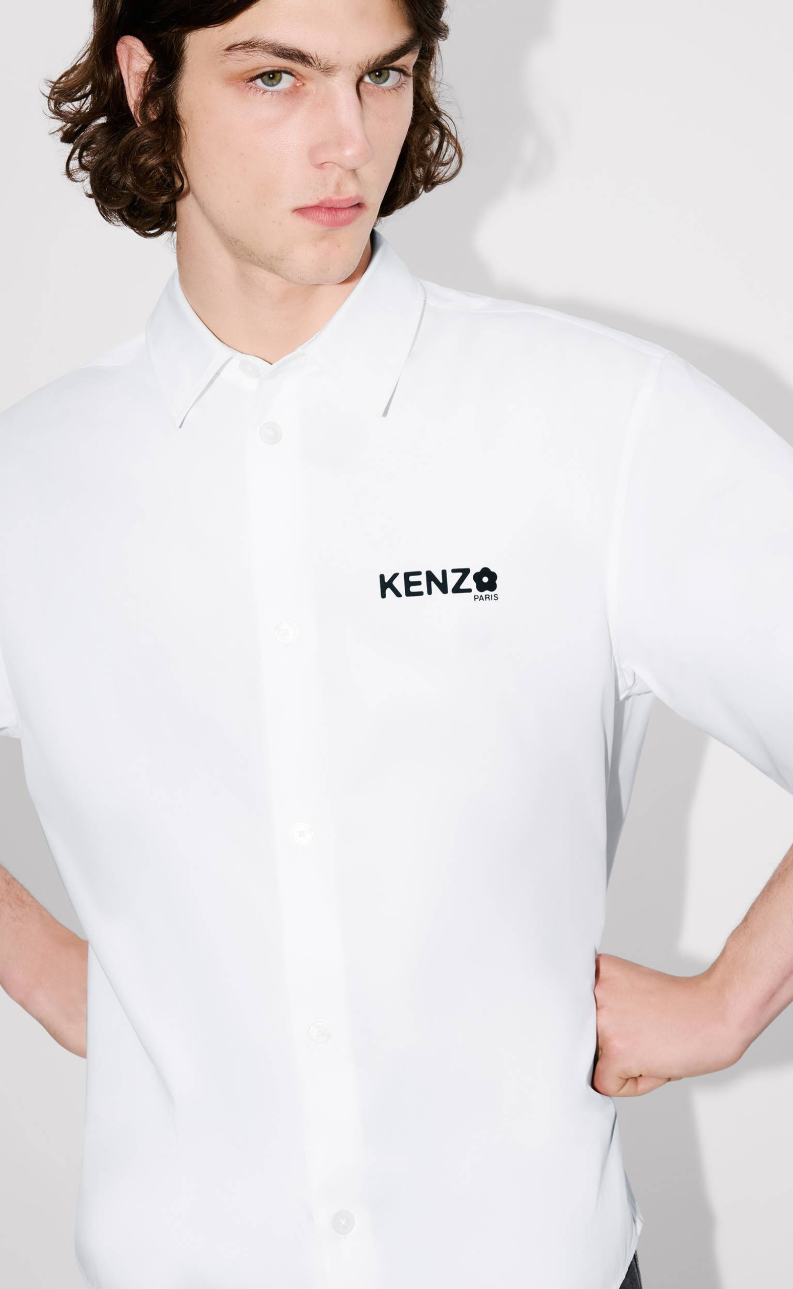 BOKE FLOWER 2.0 SHORT SLEEVE WHITE SHIRT