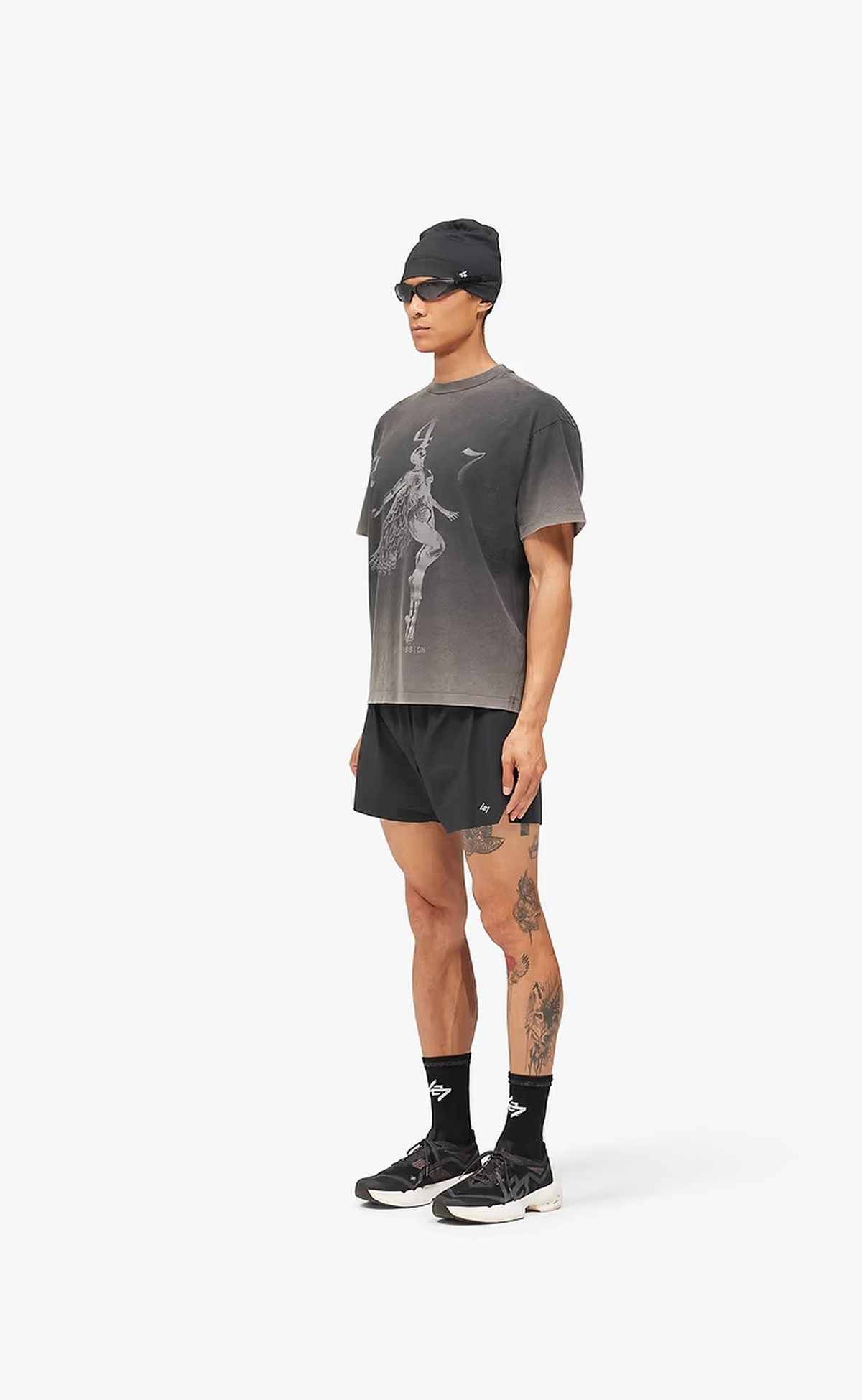 247 ANGEL VINTAGE BLACK T-SHIRT