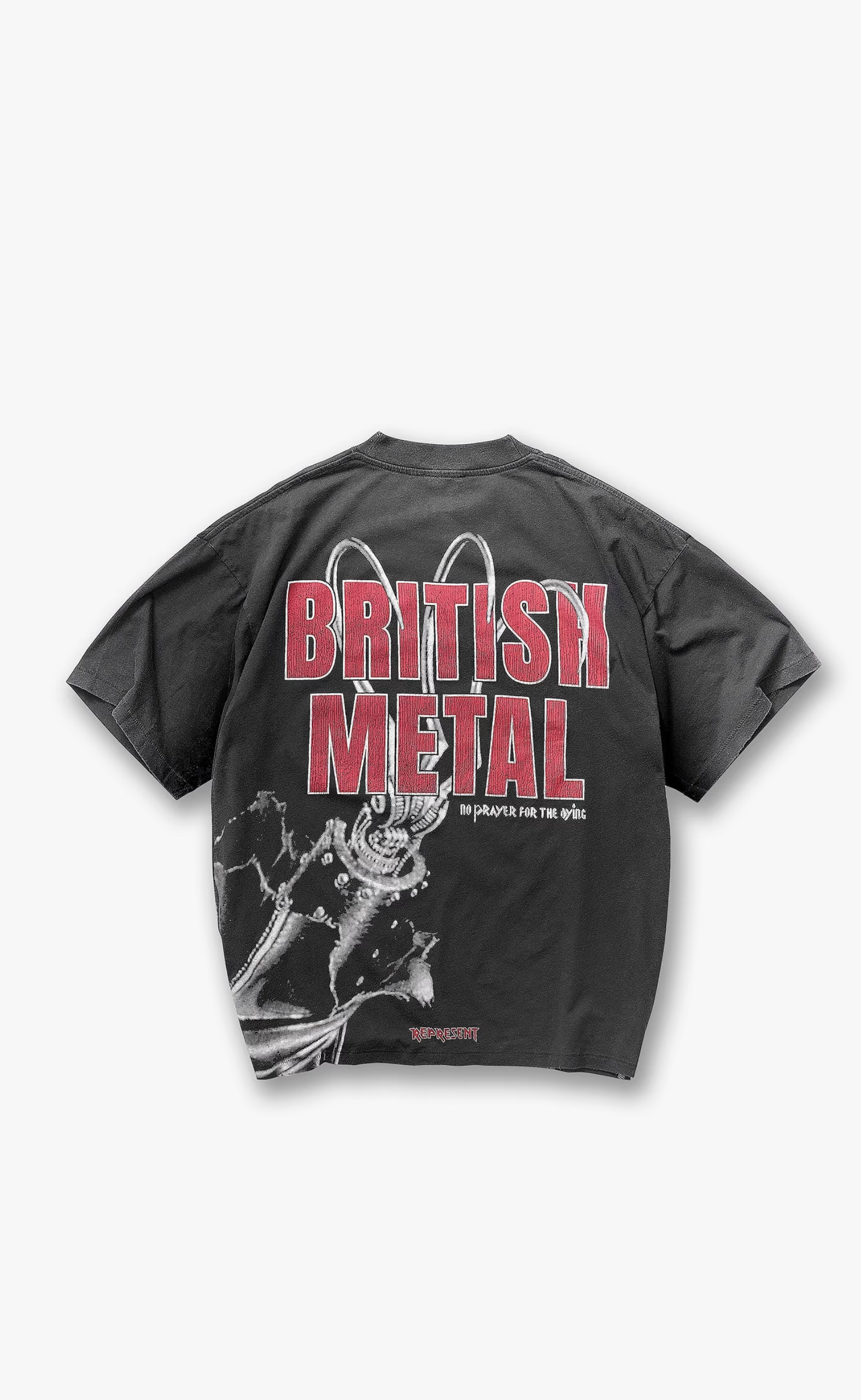 IRON MAIDEN X BRITISH METAL STAINDE BLACK T-SHIRT