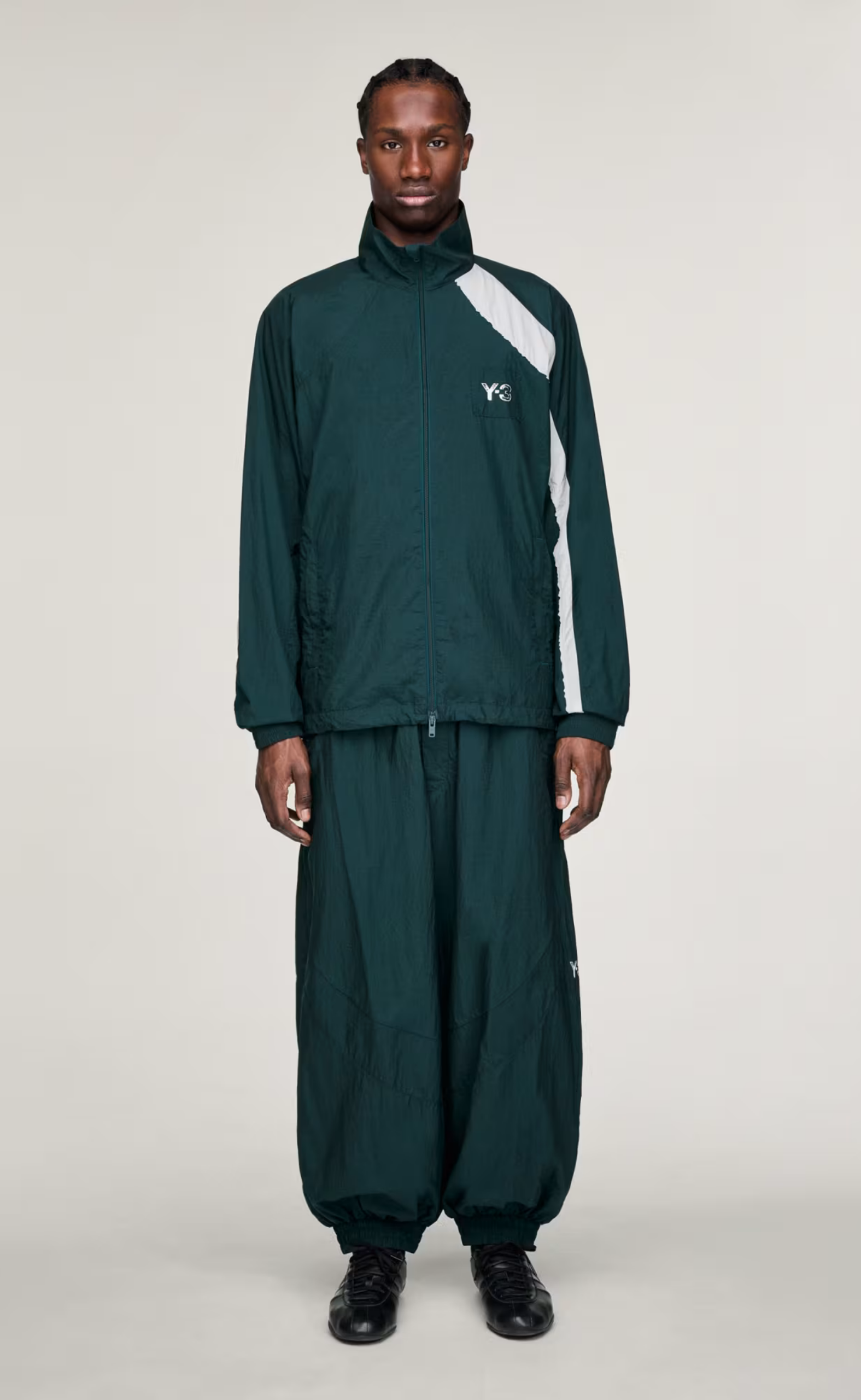 Y-3 RAW EDGE 3 STRIPES NYLON AURORA IVY PANTS
