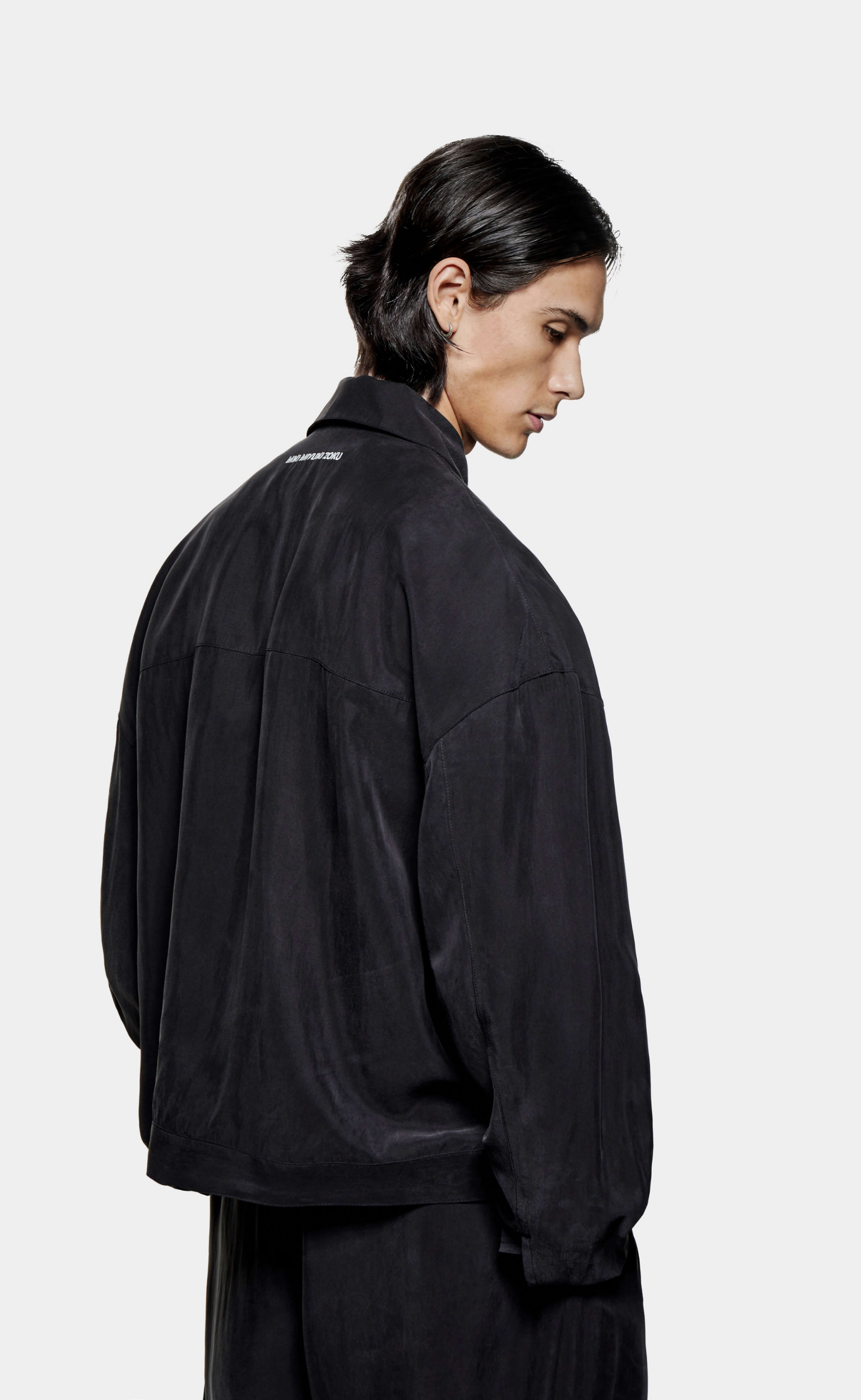 SANDWASH CUPRO TRUCKER BLACK JACKET