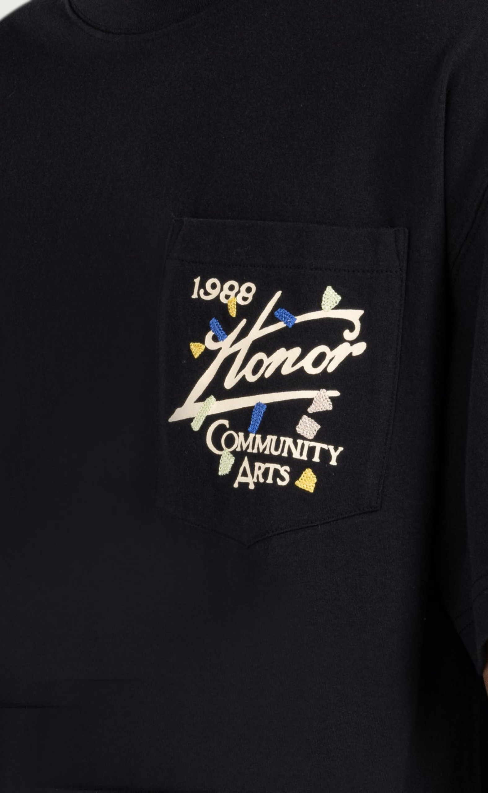 COMMUNITY ARTS BLACK T-SHIRT