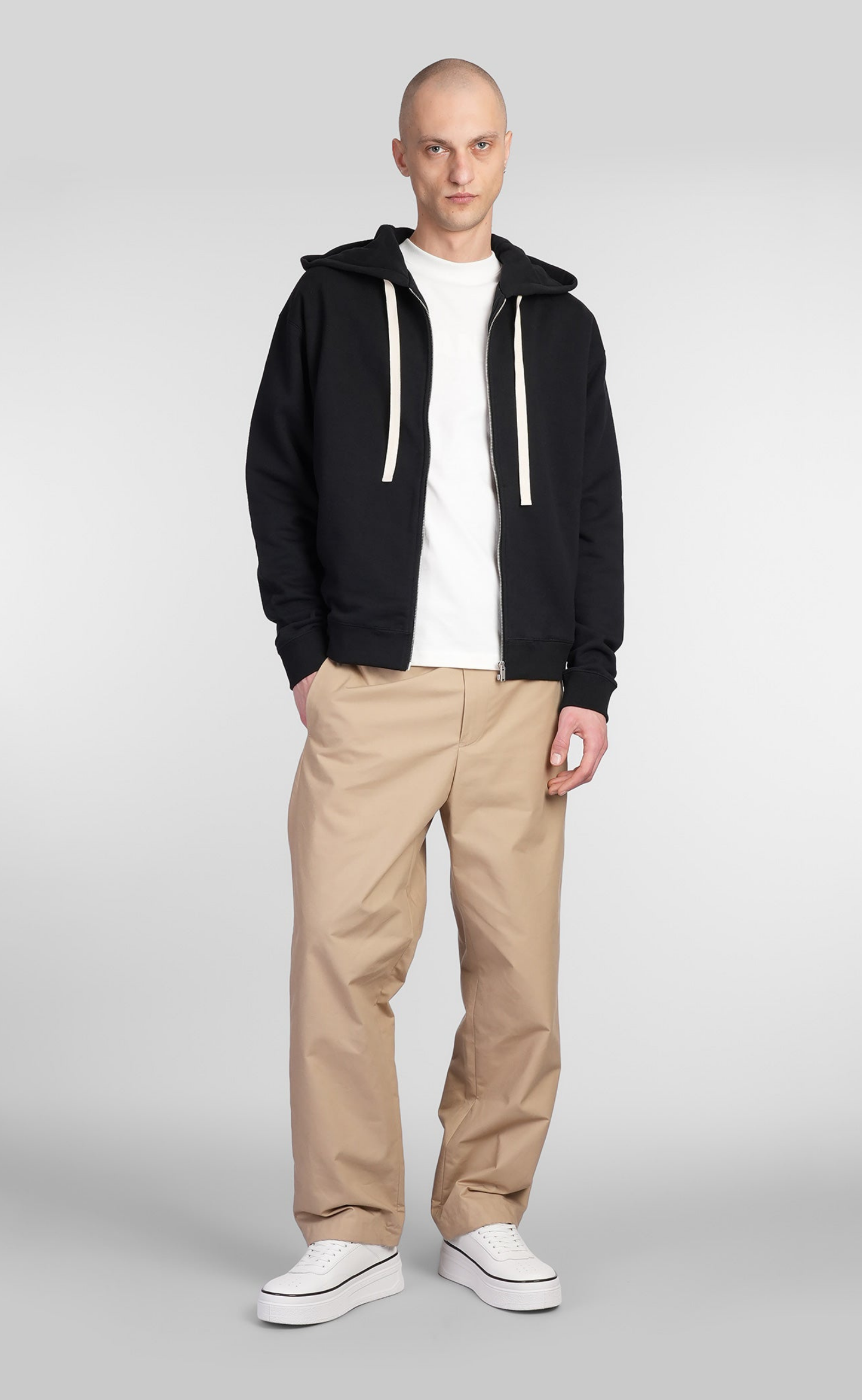 ZIPPED HOODIE BLACK