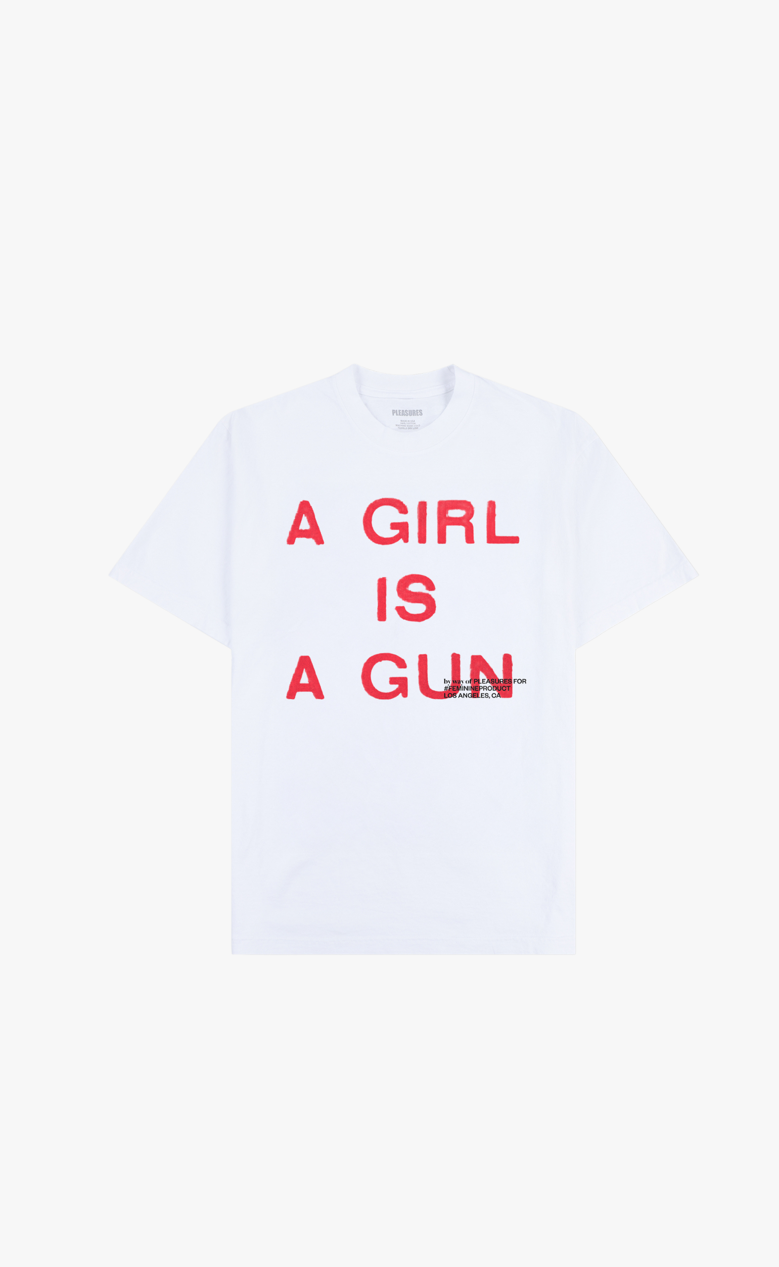 GIRL IS A GUN WHITE T-SHIRT