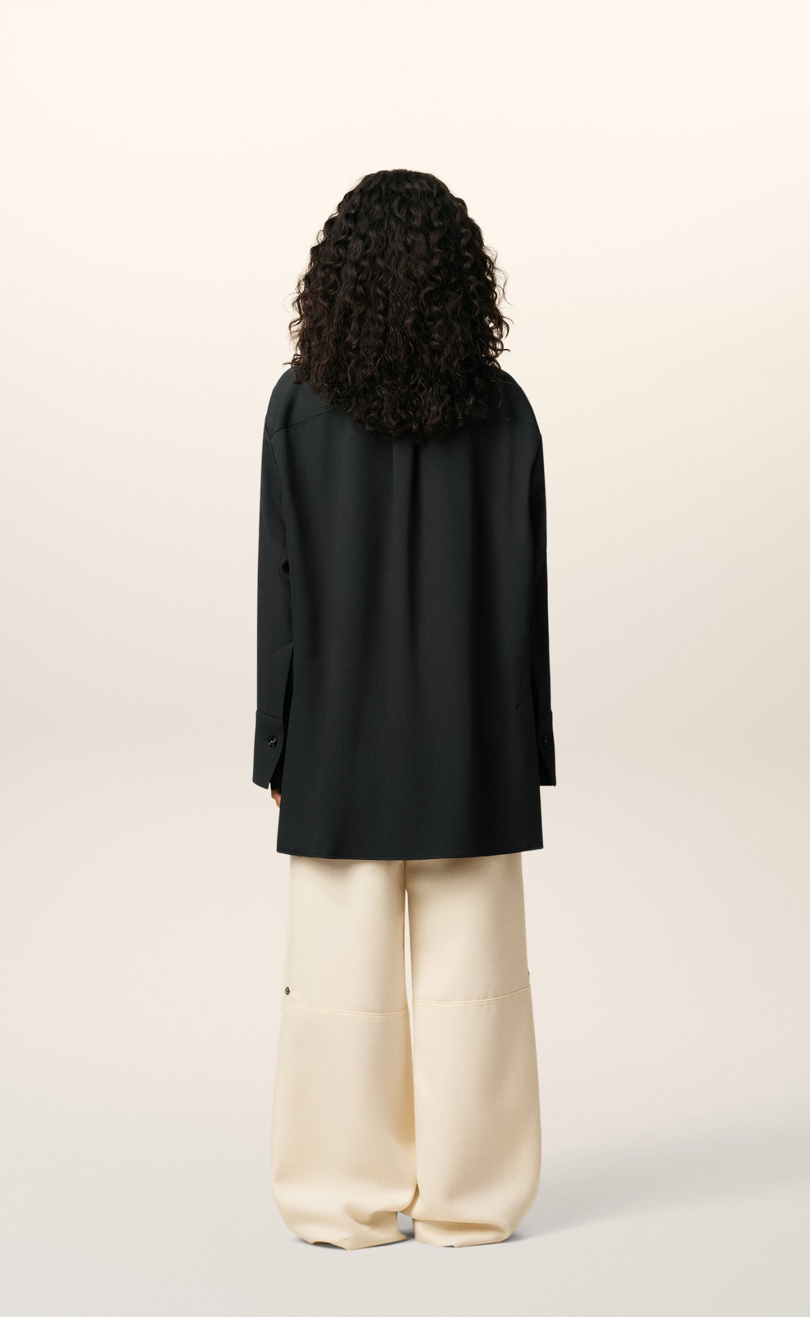 LONG OVERSIZE ANTHRACITE SHIRT