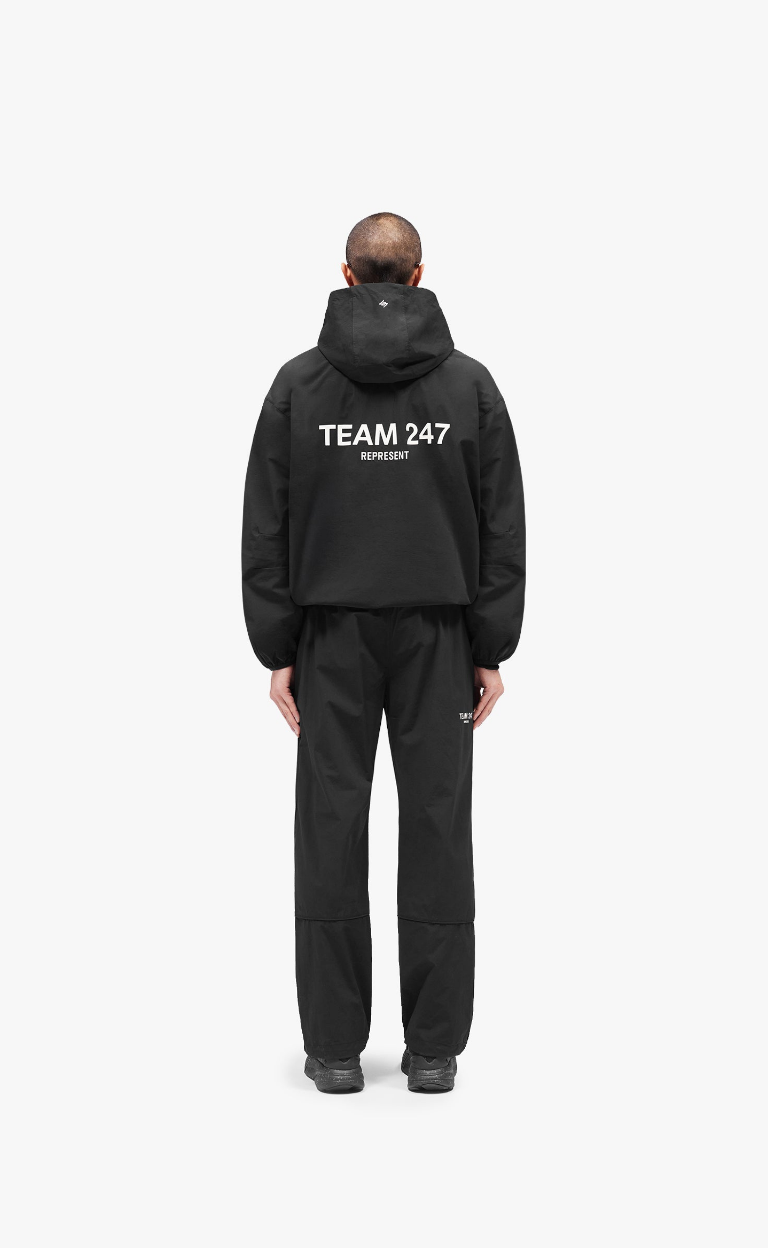 TEAM 247 STRAIGHT LEG TRACK JET BLACK PANTS