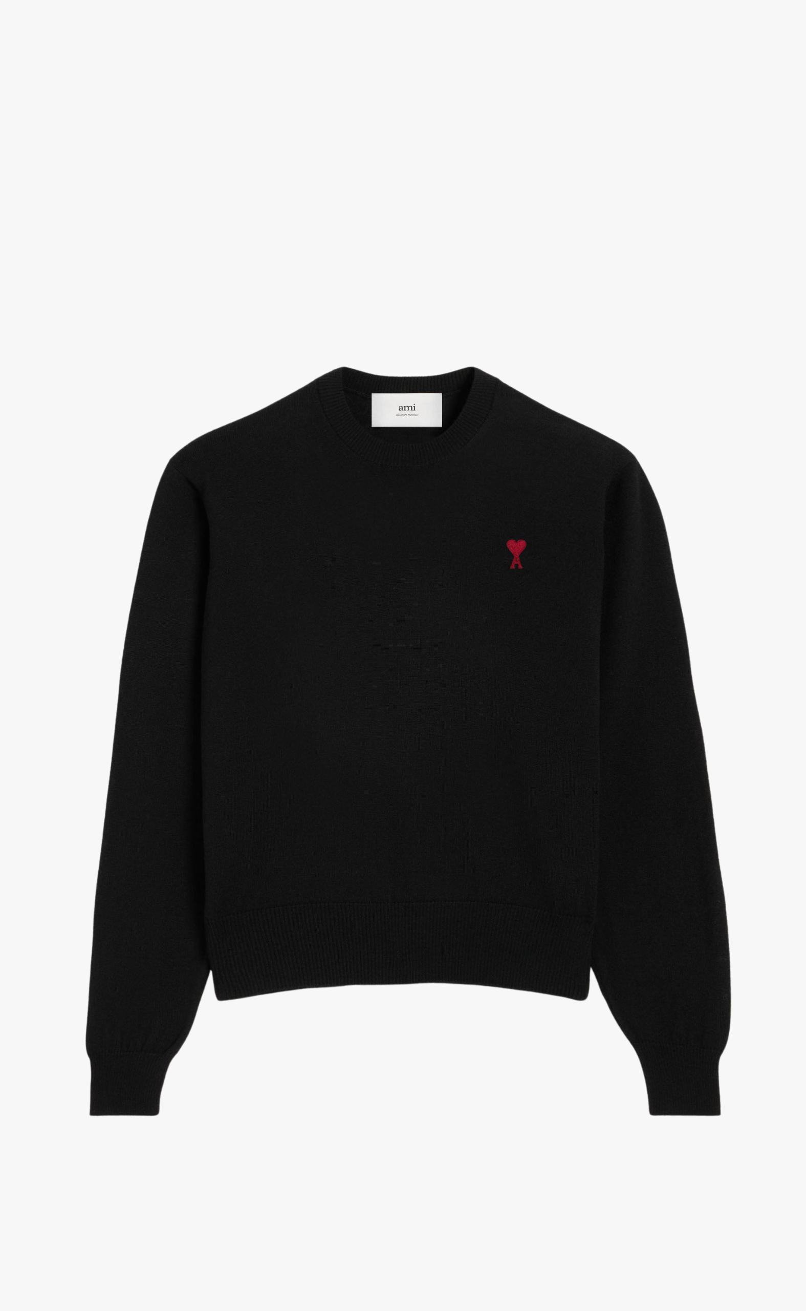 CONTRASTED AMI DE COEUR BLACK SWEATER