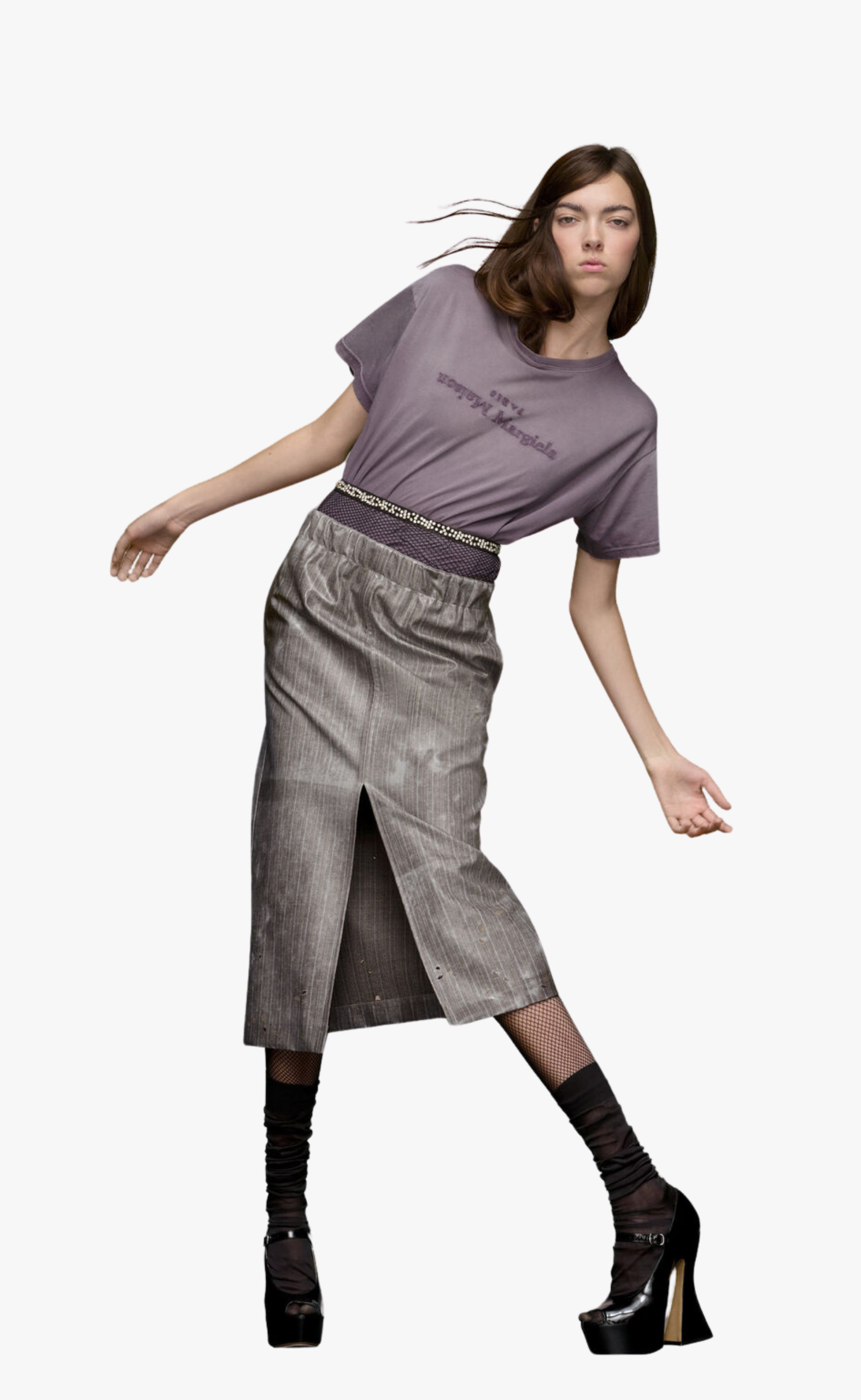 REVERSE LOGO AUBERGINE T-SHIRT