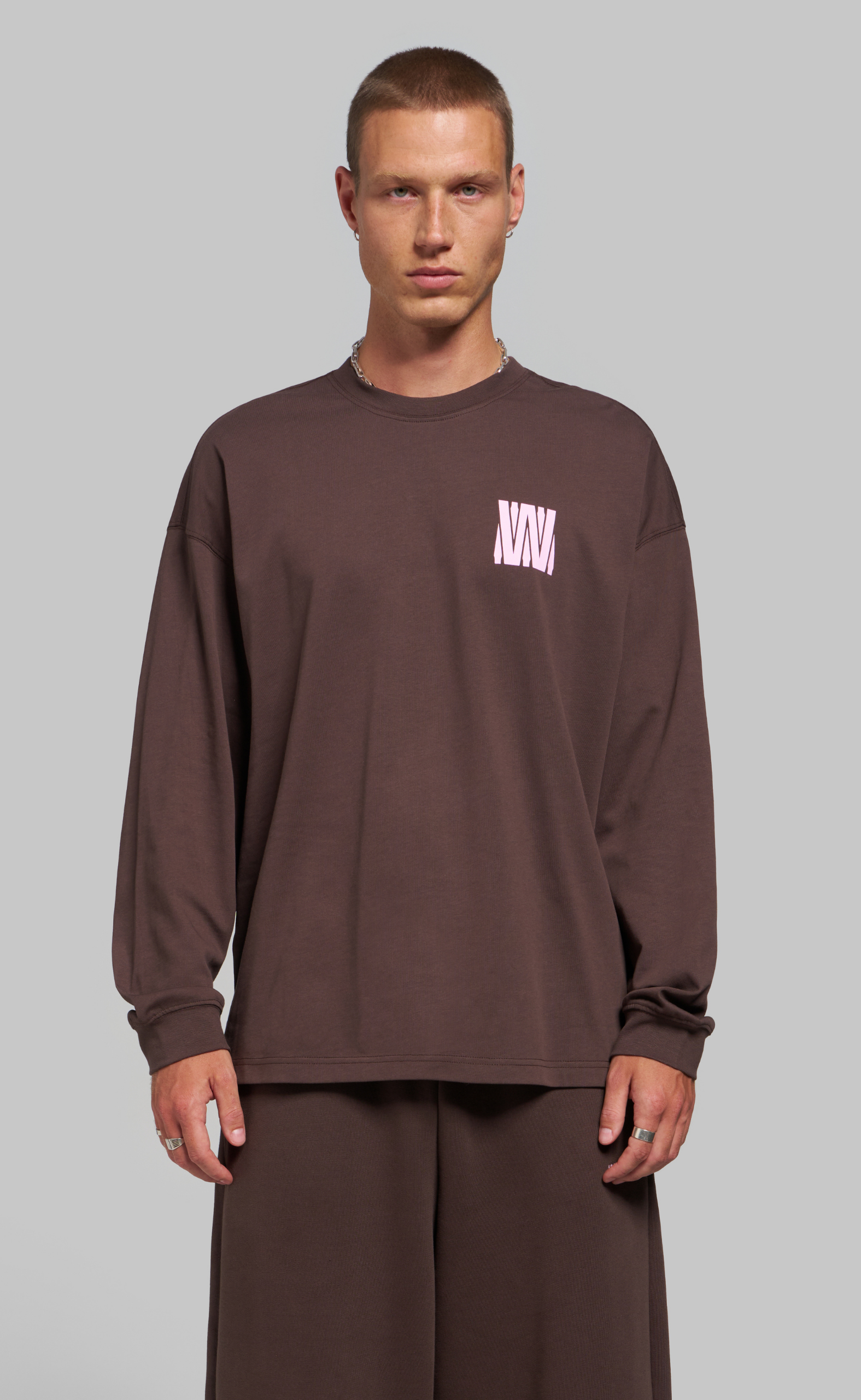 STUDIO V14 CHOCOLATE BROWN LONGSLEEVE