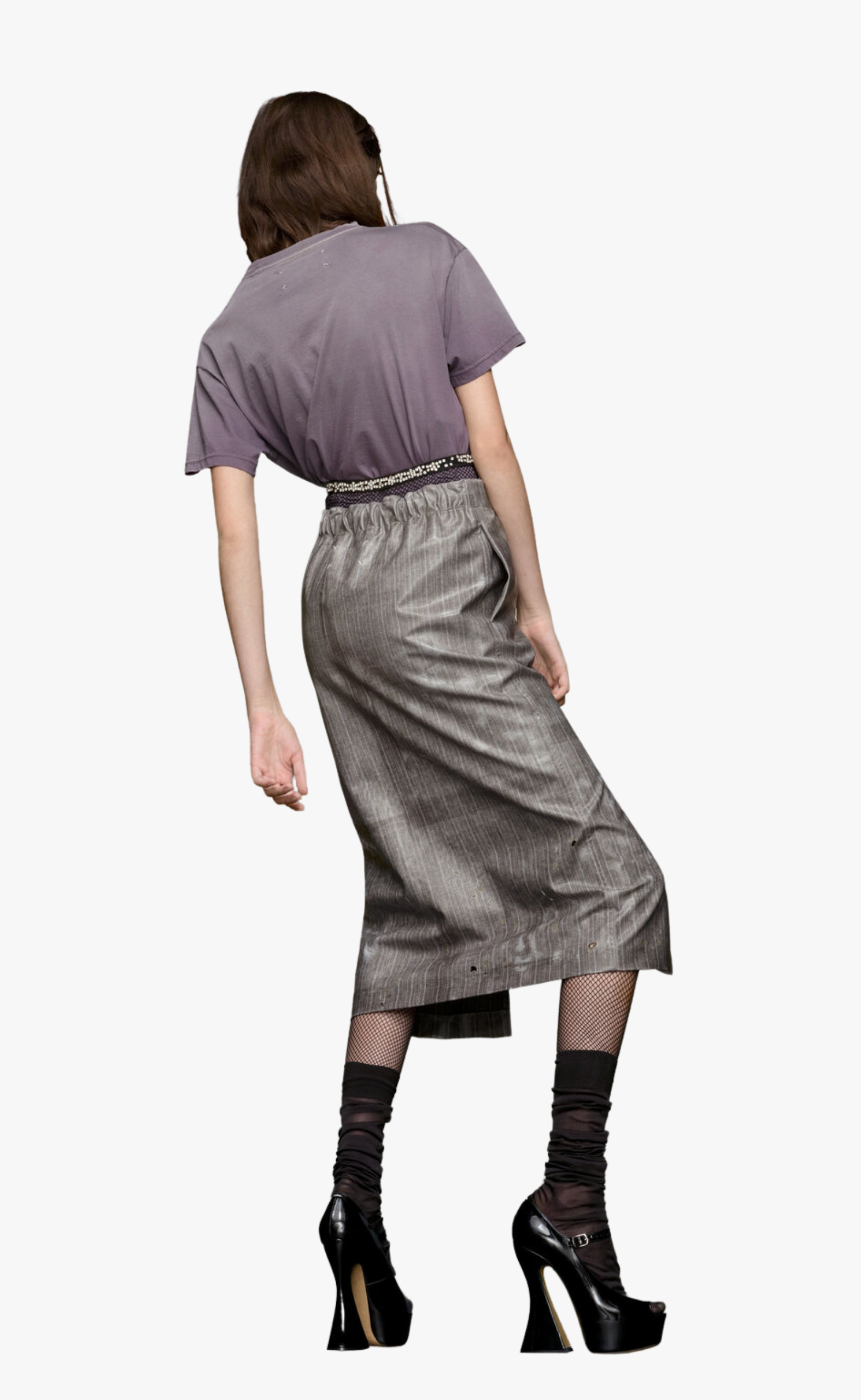 REVERSE LOGO AUBERGINE T-SHIRT