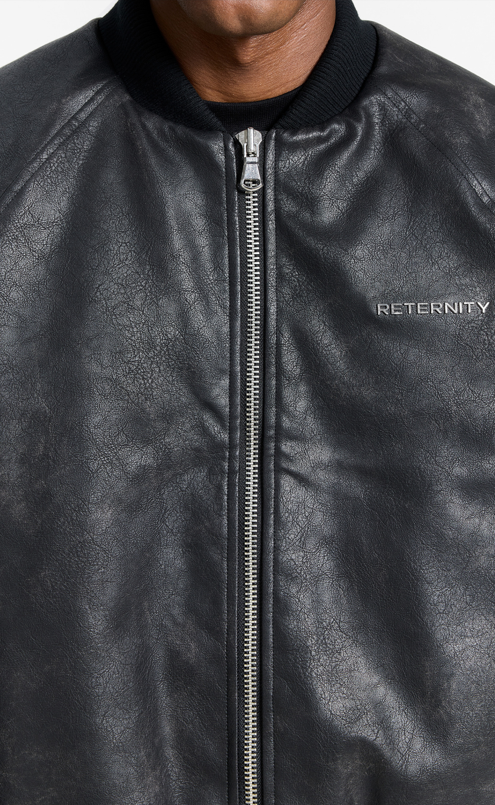 BOMBER WASHED BLACK JACKET