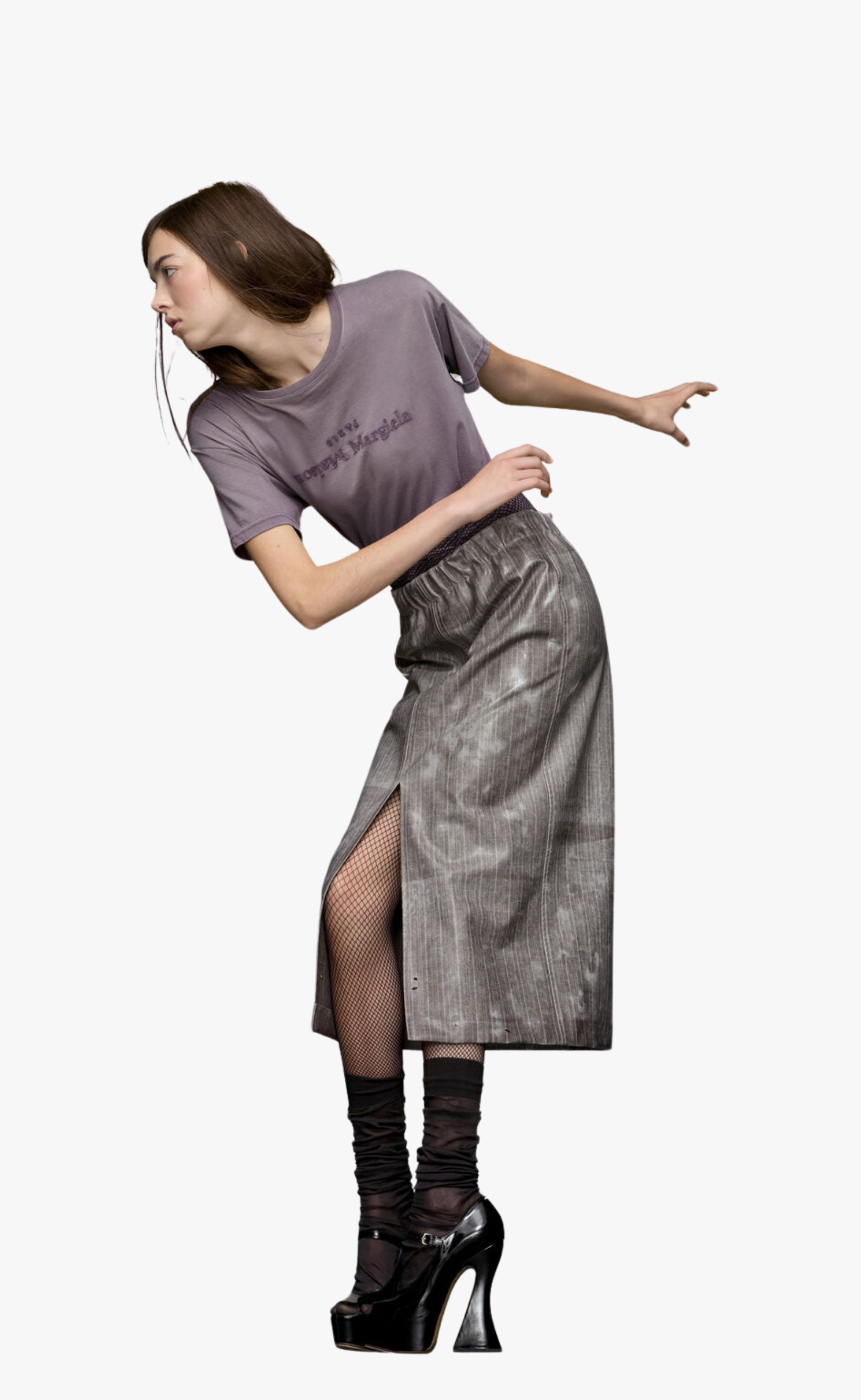 REVERSE LOGO AUBERGINE T-SHIRT