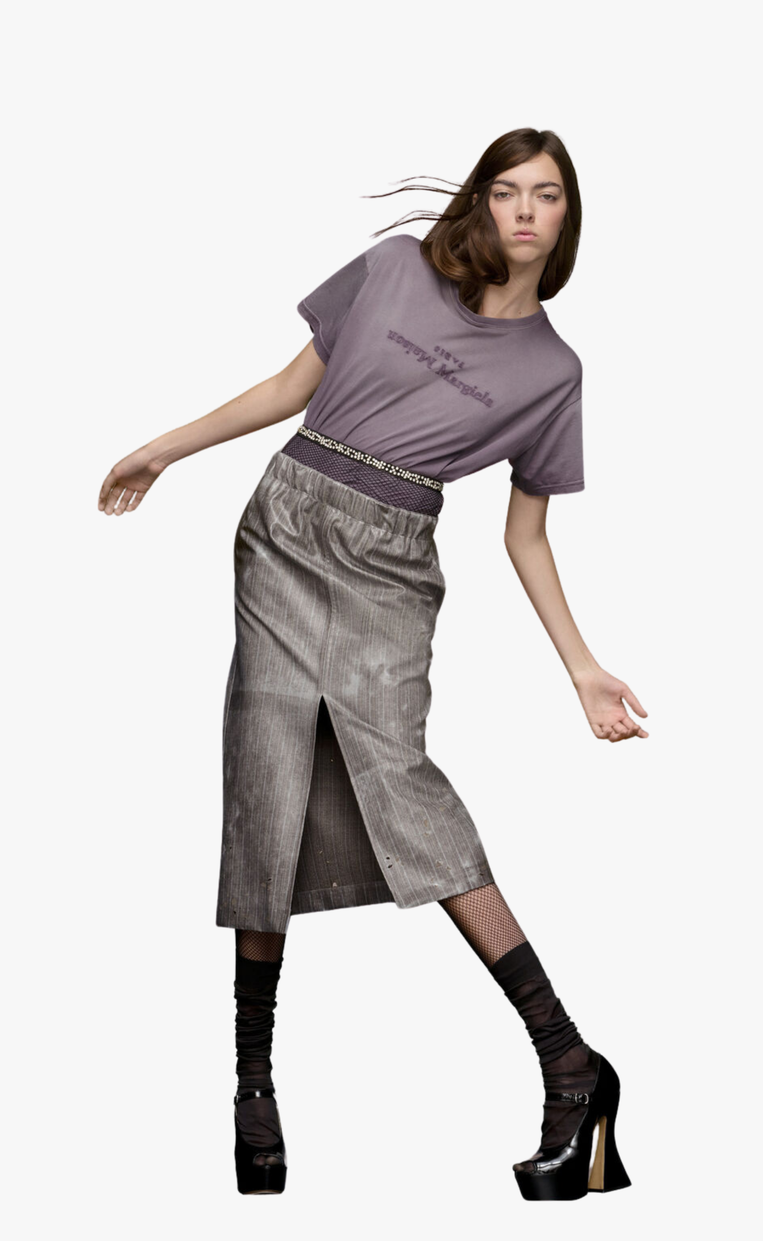 REVERSE LOGO AUBERGINE T-SHIRT