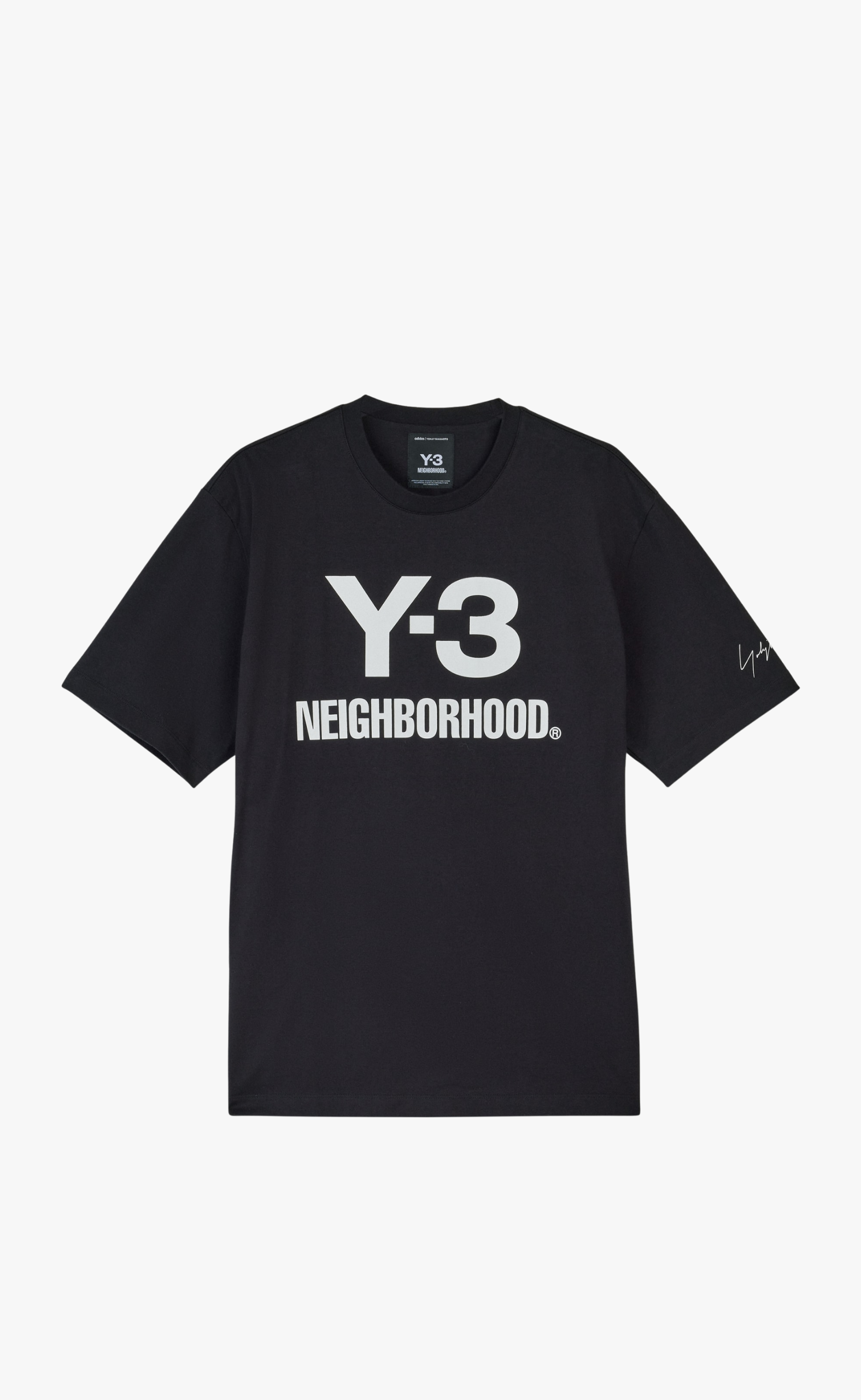 Y-3 NBHD LOGO BLACK T-SHIRT