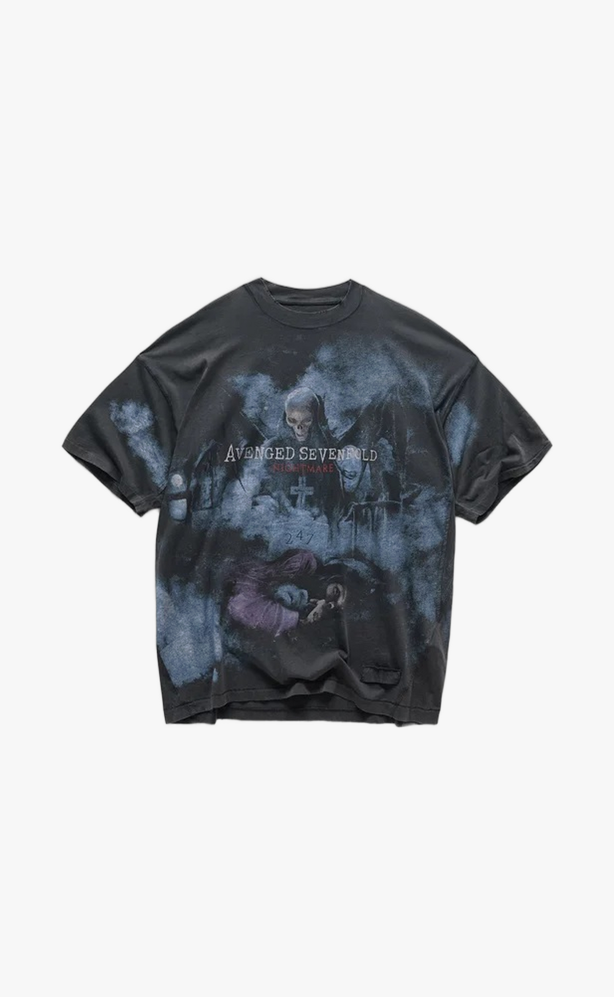 247 AVENGED SEVENFOLD NIGHTMARE AGED BLACK T-SHIRT