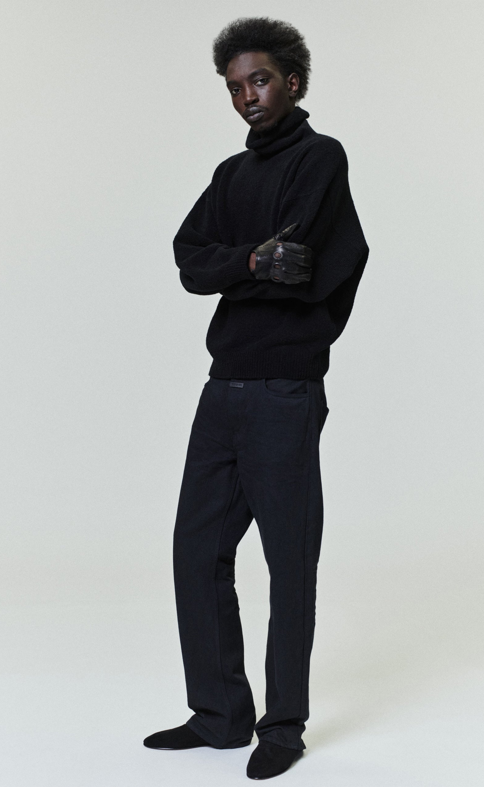 CLASSIC 5 POCKET RINSED BLACK JEANS