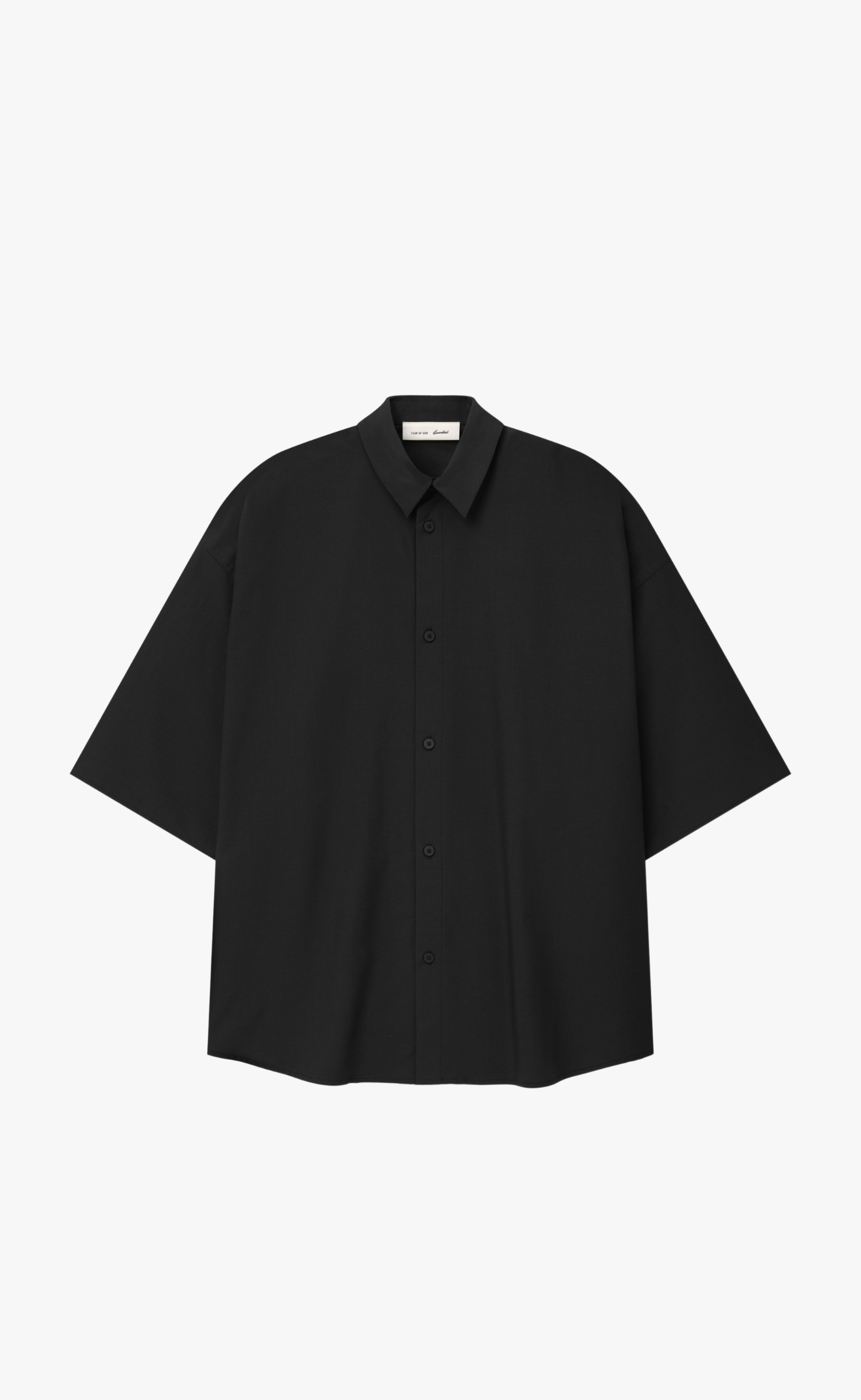 3/4 SLEEVE BUTTON UP VINTAGE BLACK SHIRT